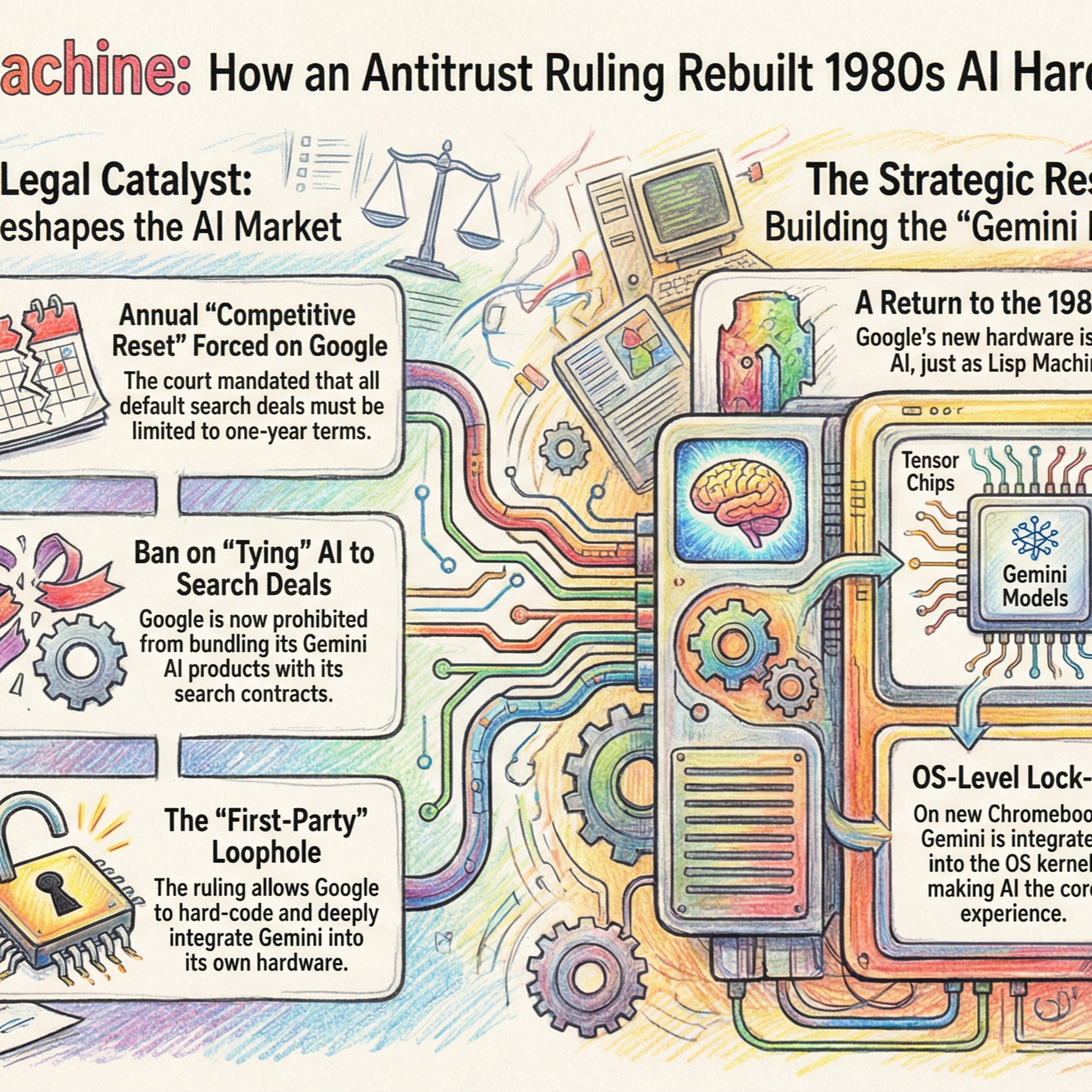 Google v/s DOJ - unintended consequences - how the remedies likely force google into reincarnating the LISP machine of the eighties - aka The Gemini Machine
