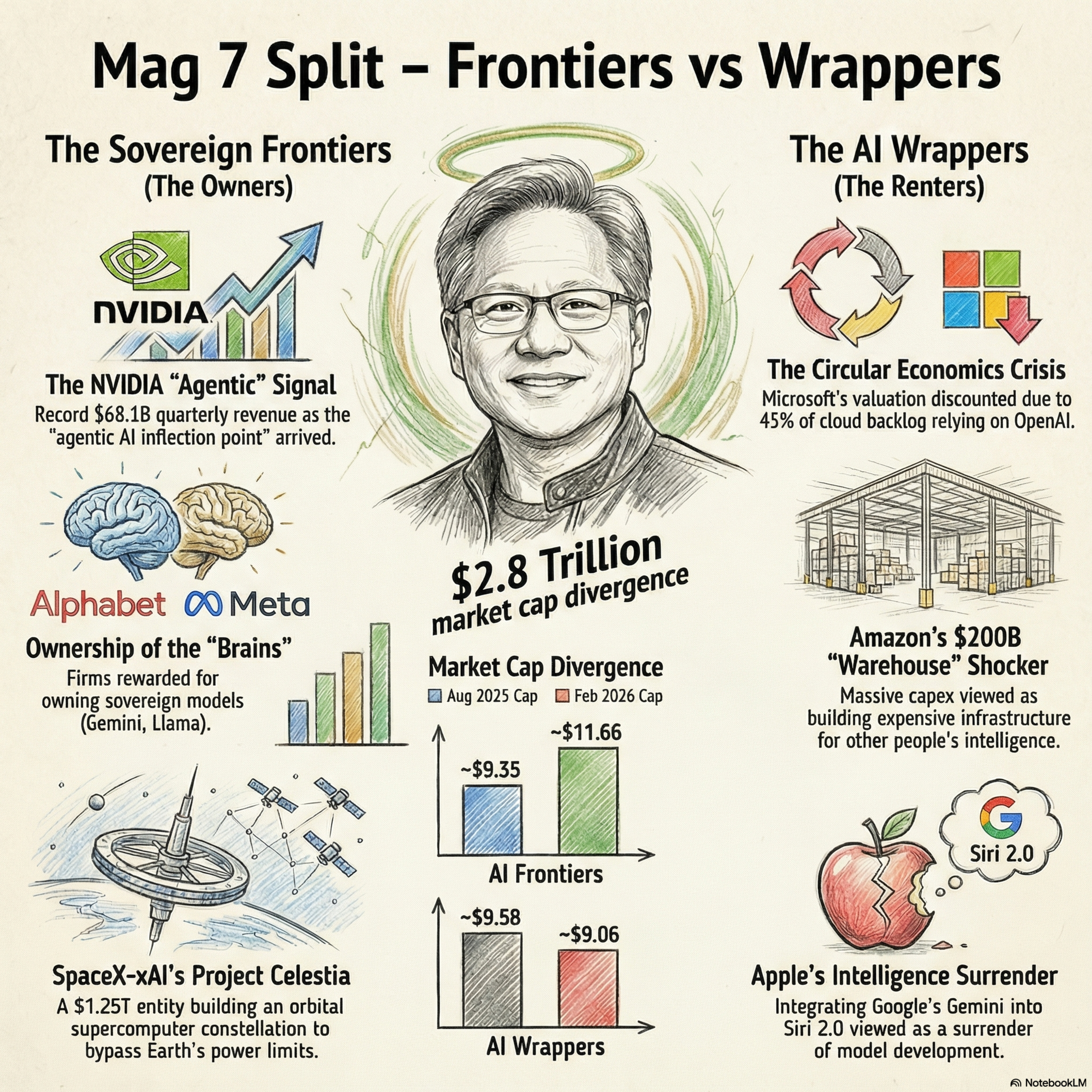 Mag 7 Split - #AI Frontiers vs Wrappers : nVidia Q4 print confirms a definitive pattern !