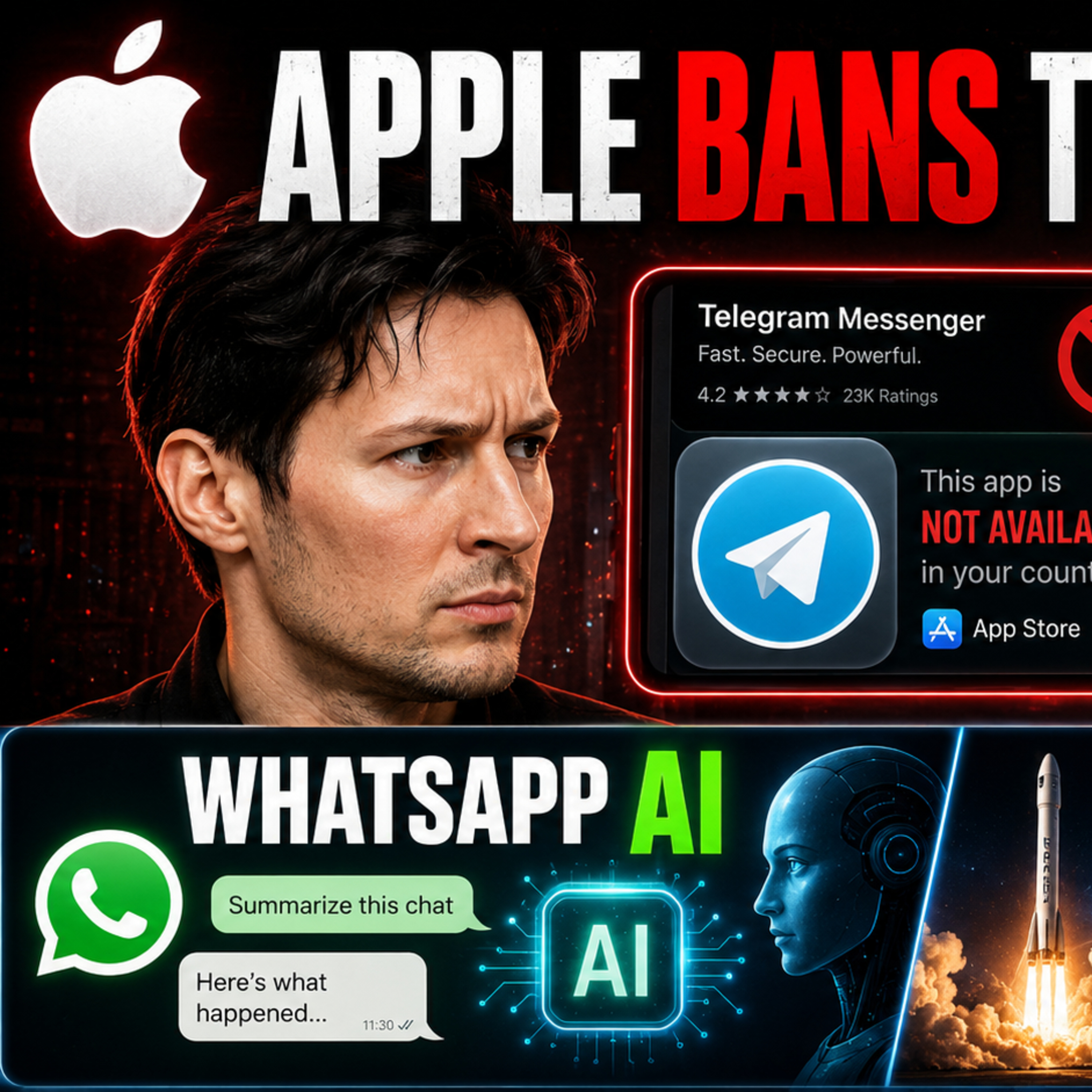 Apple BANS Telegram?! WhatsApp AI + SpaceX IPO Explained (Ep. 26)