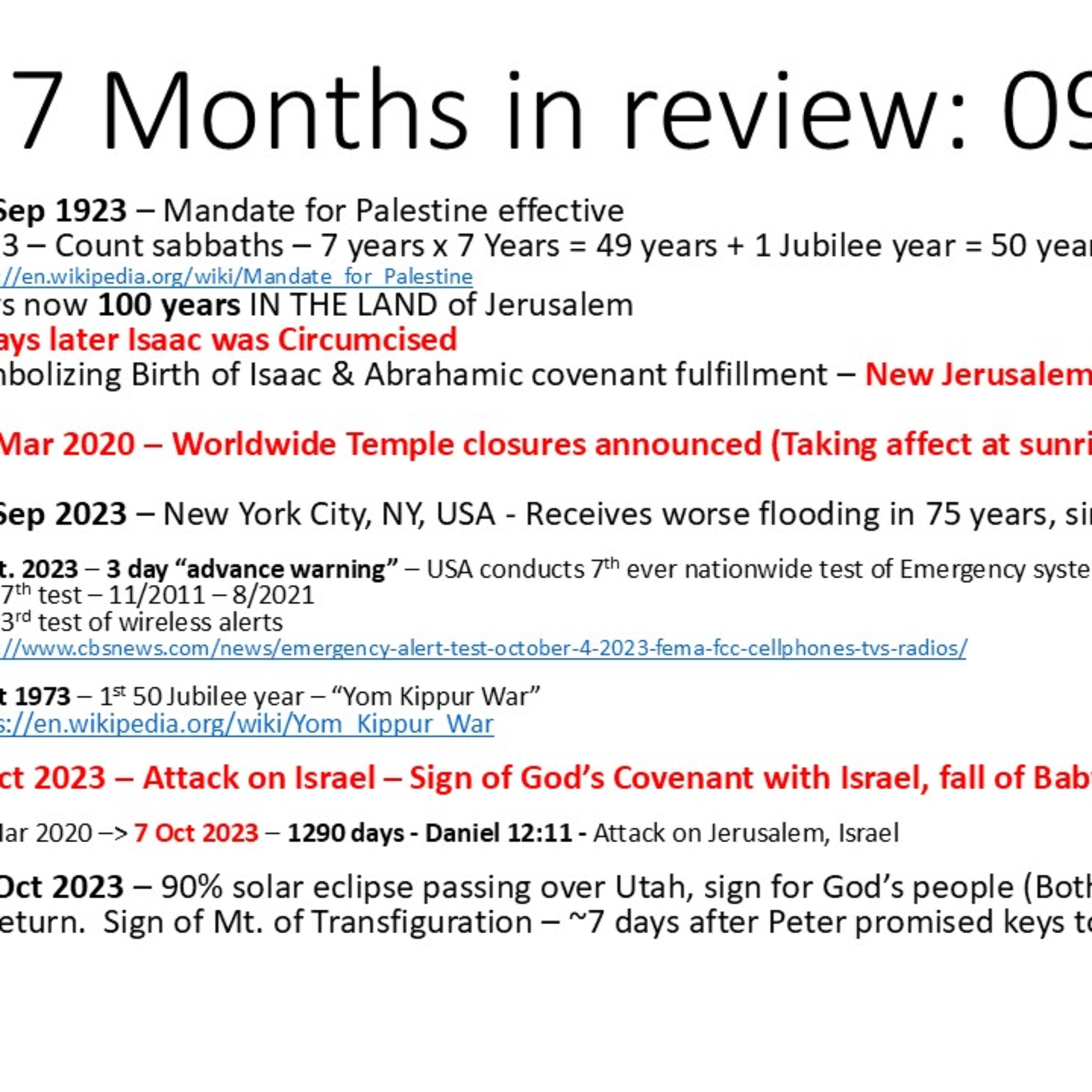 Video # 26c - 7 Months in review: 09/23 – 04/24 & Near future dates? 2024 through 2034 - unabridged episode artwork