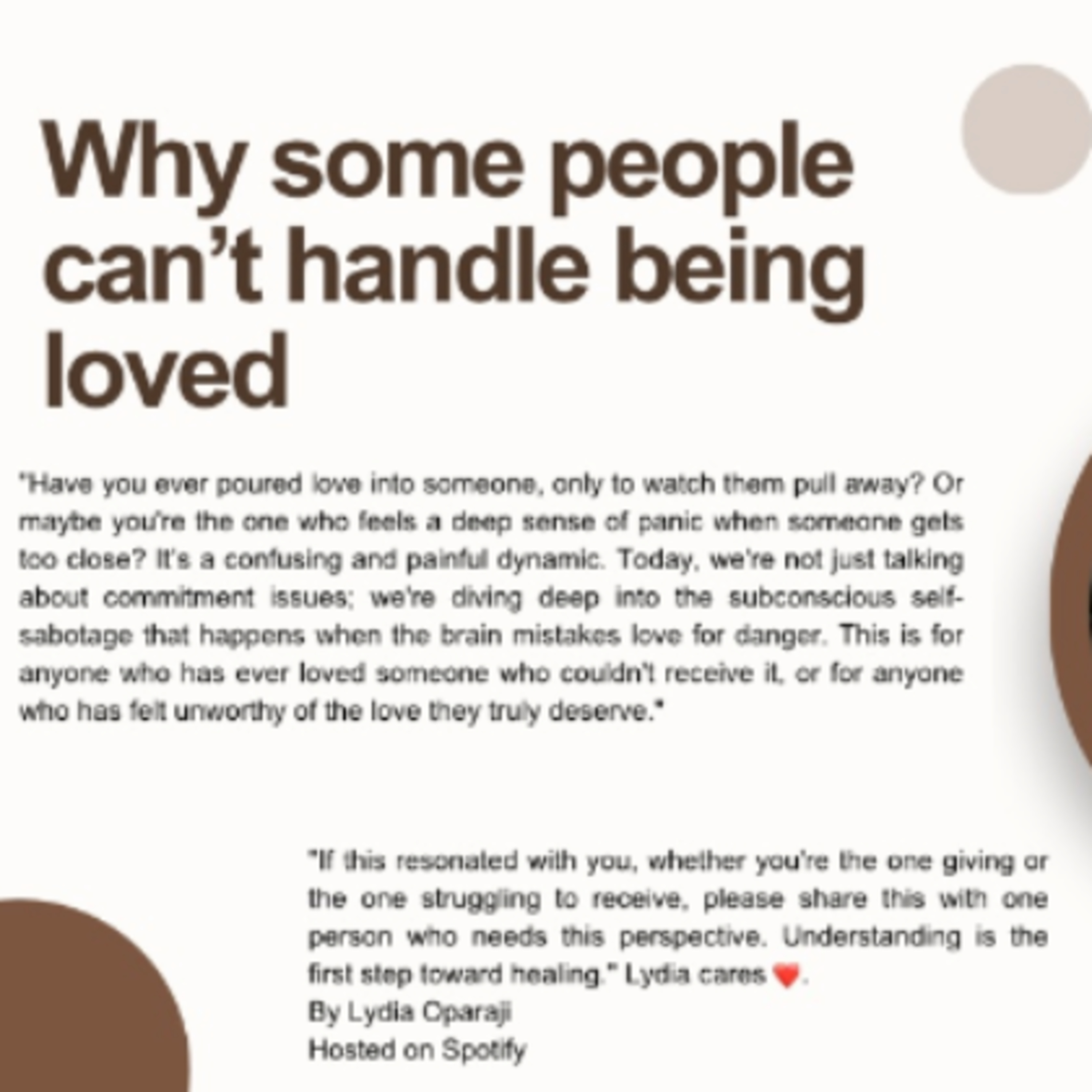Why some people can't handle being loved  episode artwork