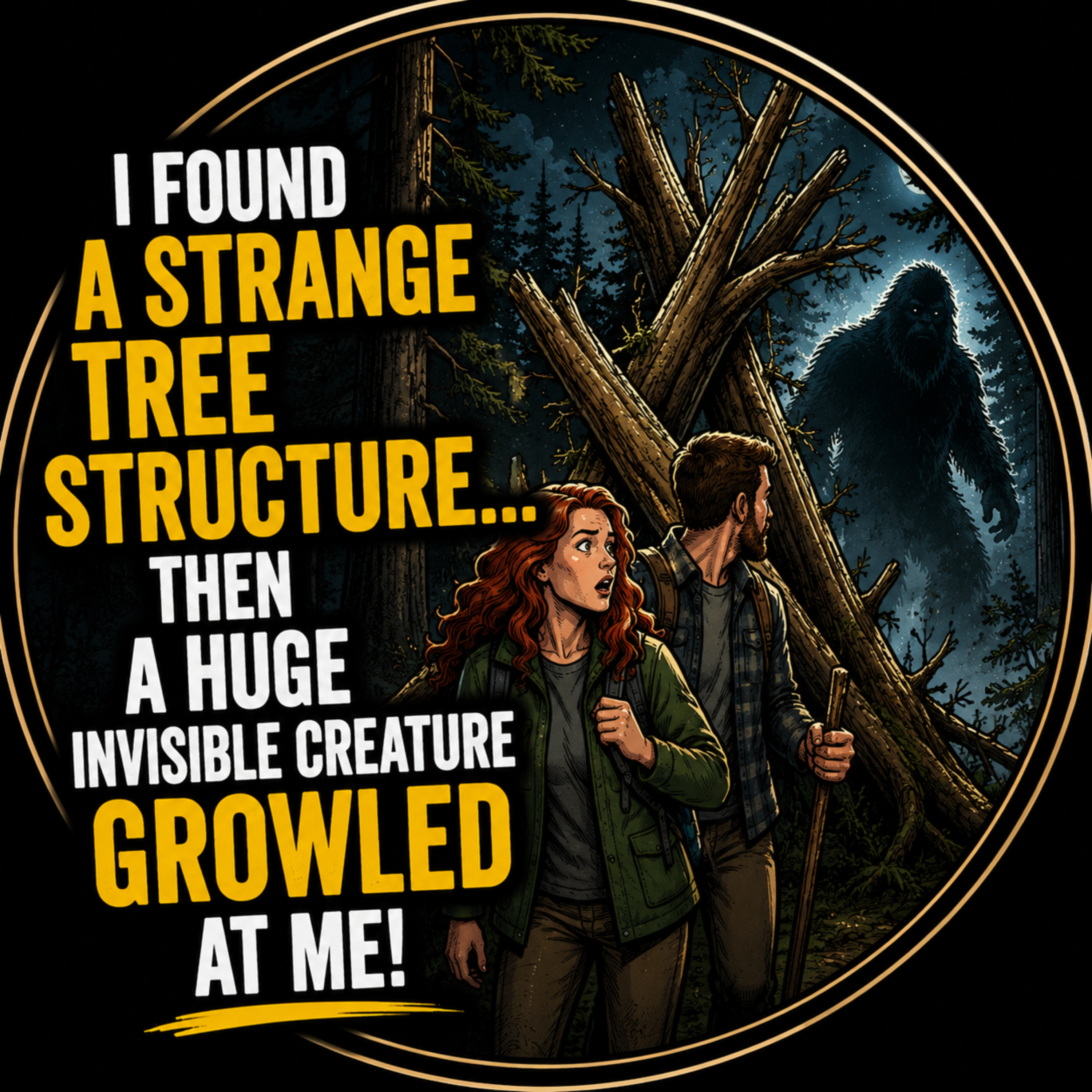 👣 REAL BIGFOOT ENCOUNTER: I Found a Strange Tree Structure.. Then a Huge Invisible Creature Growled at Me!