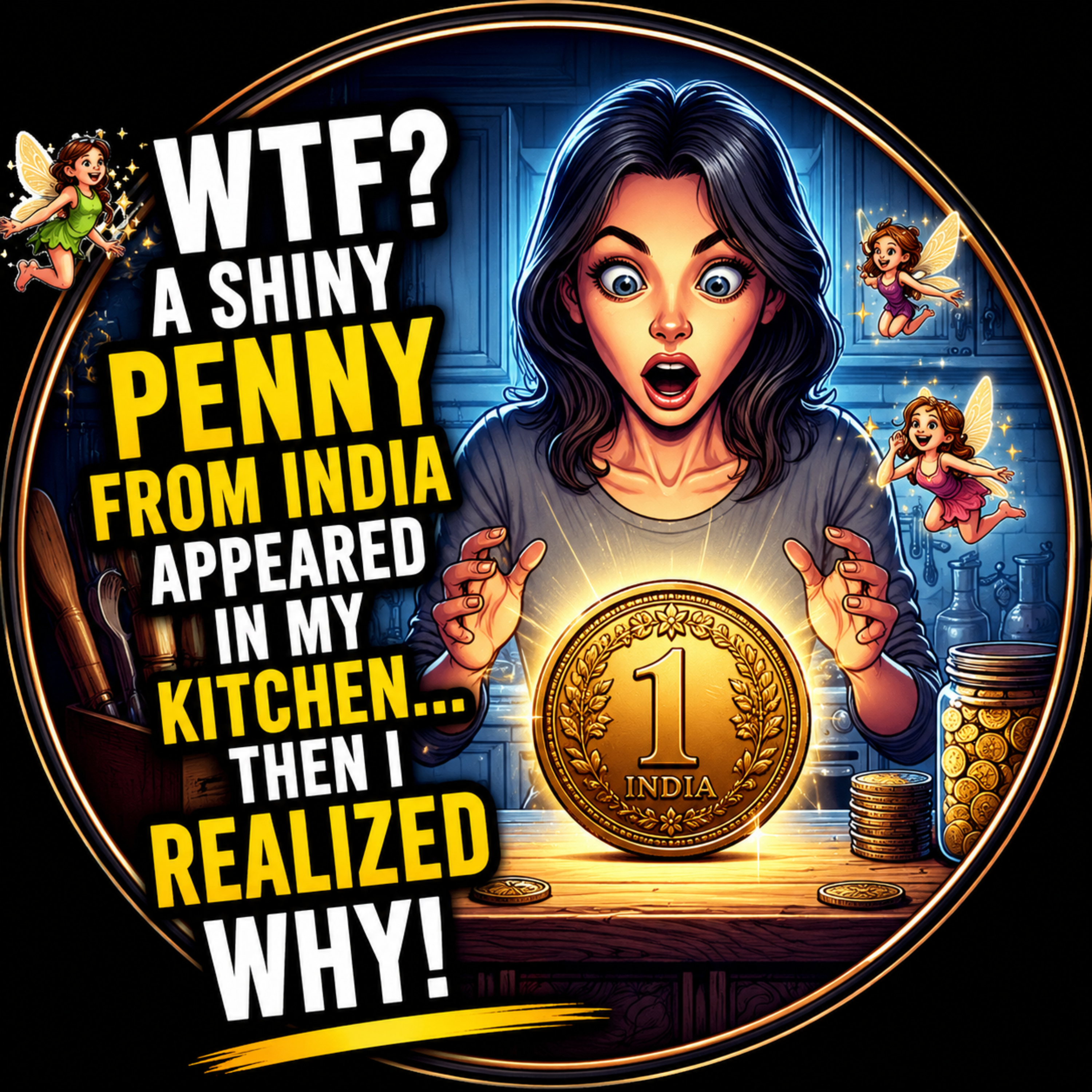 🪙 REAL FAIRY ENCOUNTER: WTF? A Shiny Penny from India Appeared in My Kitchen... Then I Realized Why!