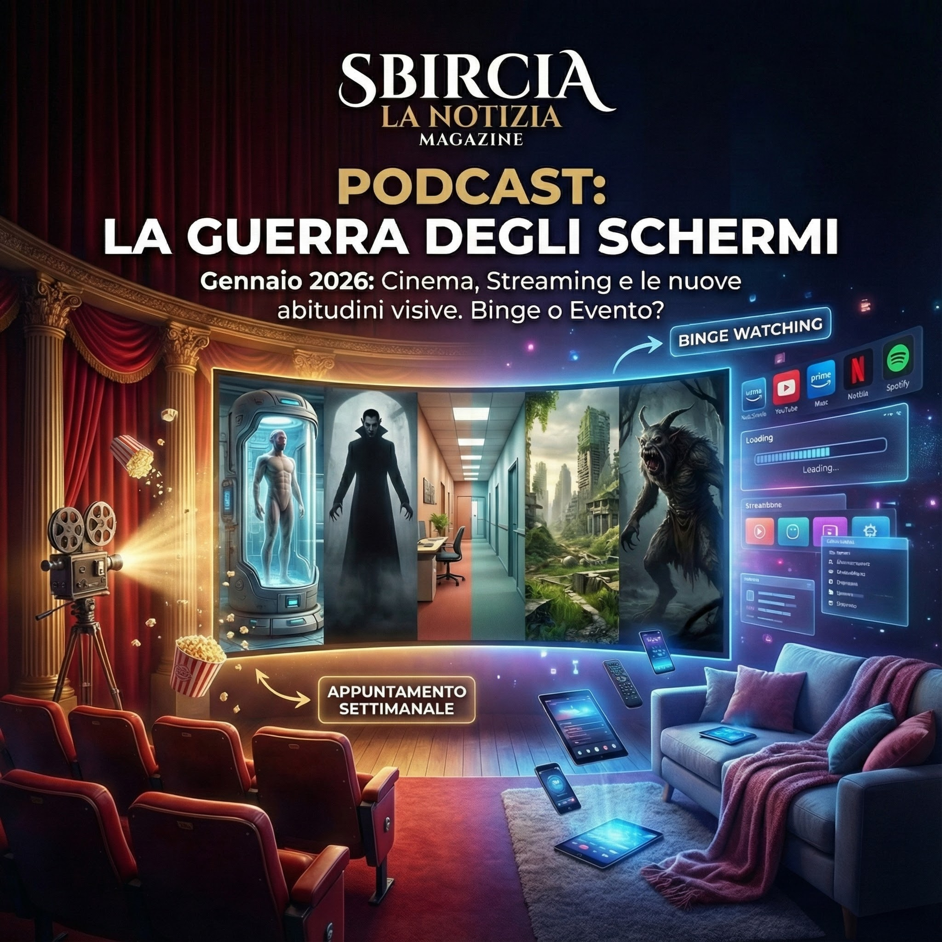 La grande guerra degli schermi: Cinema d'Autore vs Giganti dello Streaming a Gennaio 2026 / Sbircia la Notizia Magazine episode artwork