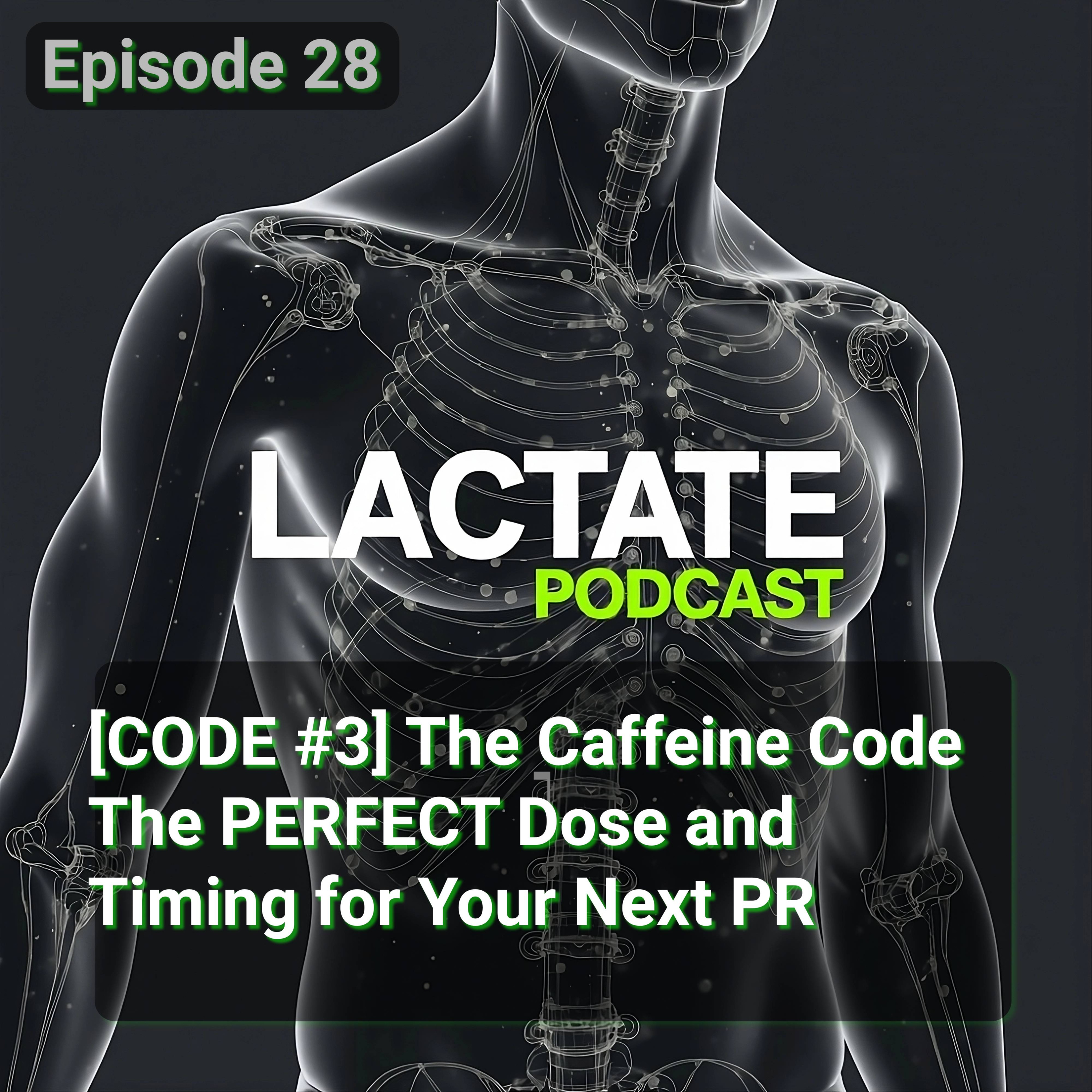 Episode 28 : [CODE #3] The Caffeine Code The PERFECT Dose and Timing for Your Next PR ☕ episode artwork