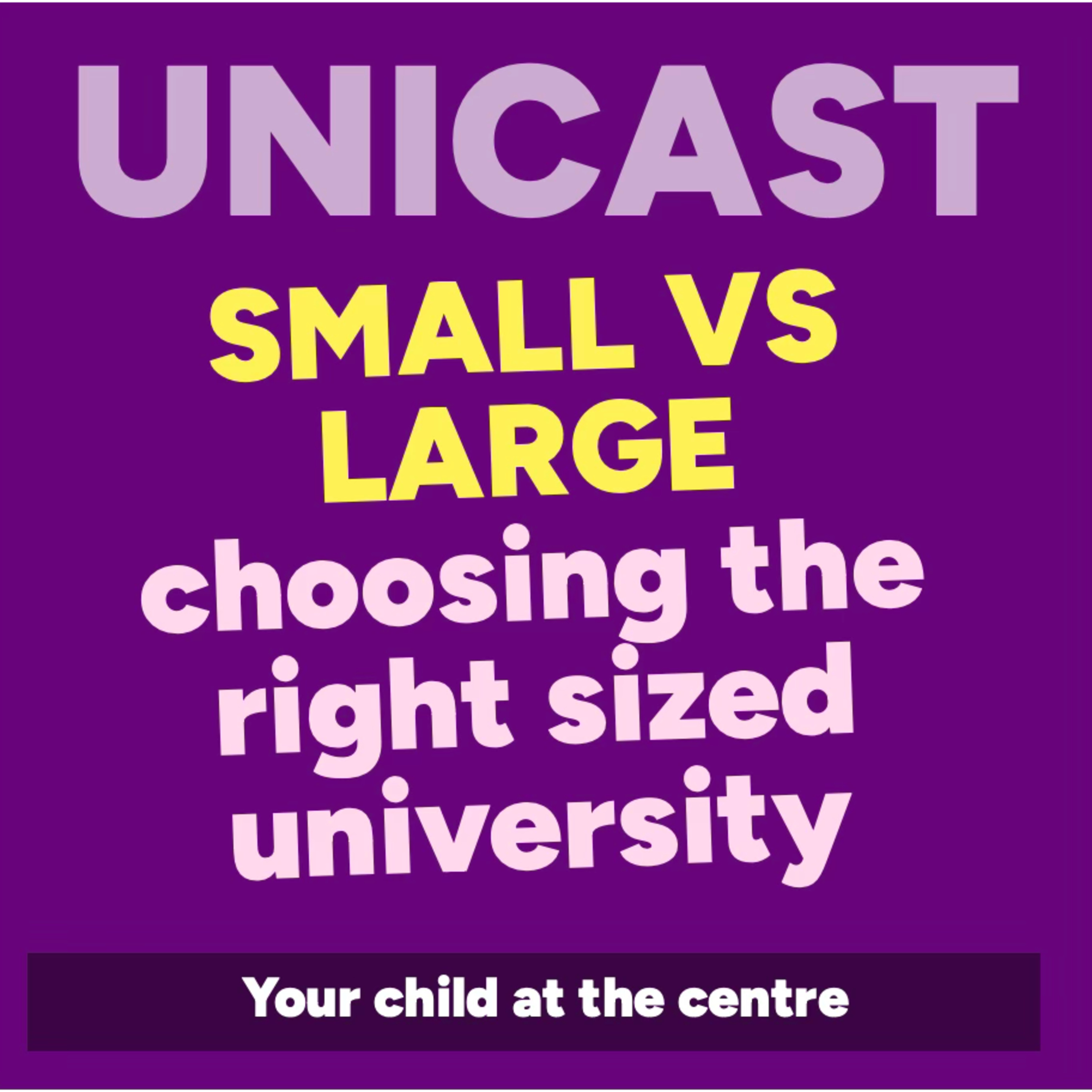 Small vs. Large Universities. Making the right choice. episode artwork