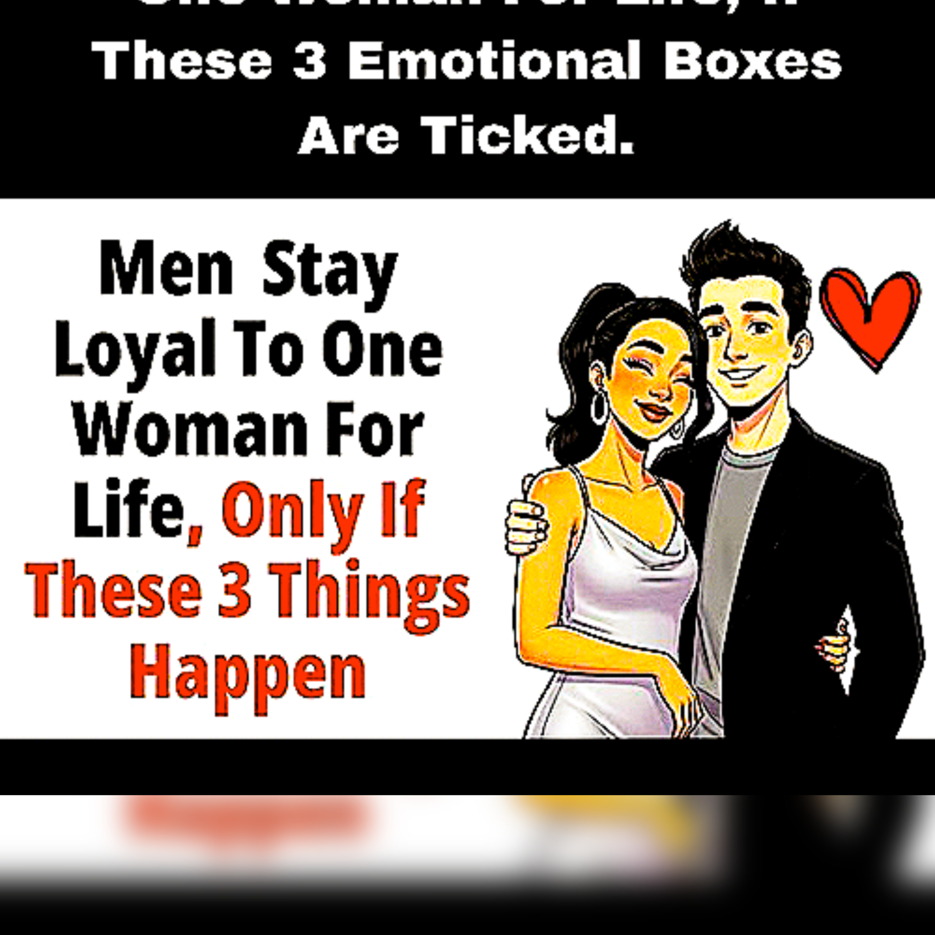 Men Only Stay Loyal To One Woman For Life, If These 3 Emotional Boxes Are Ticked. episode artwork