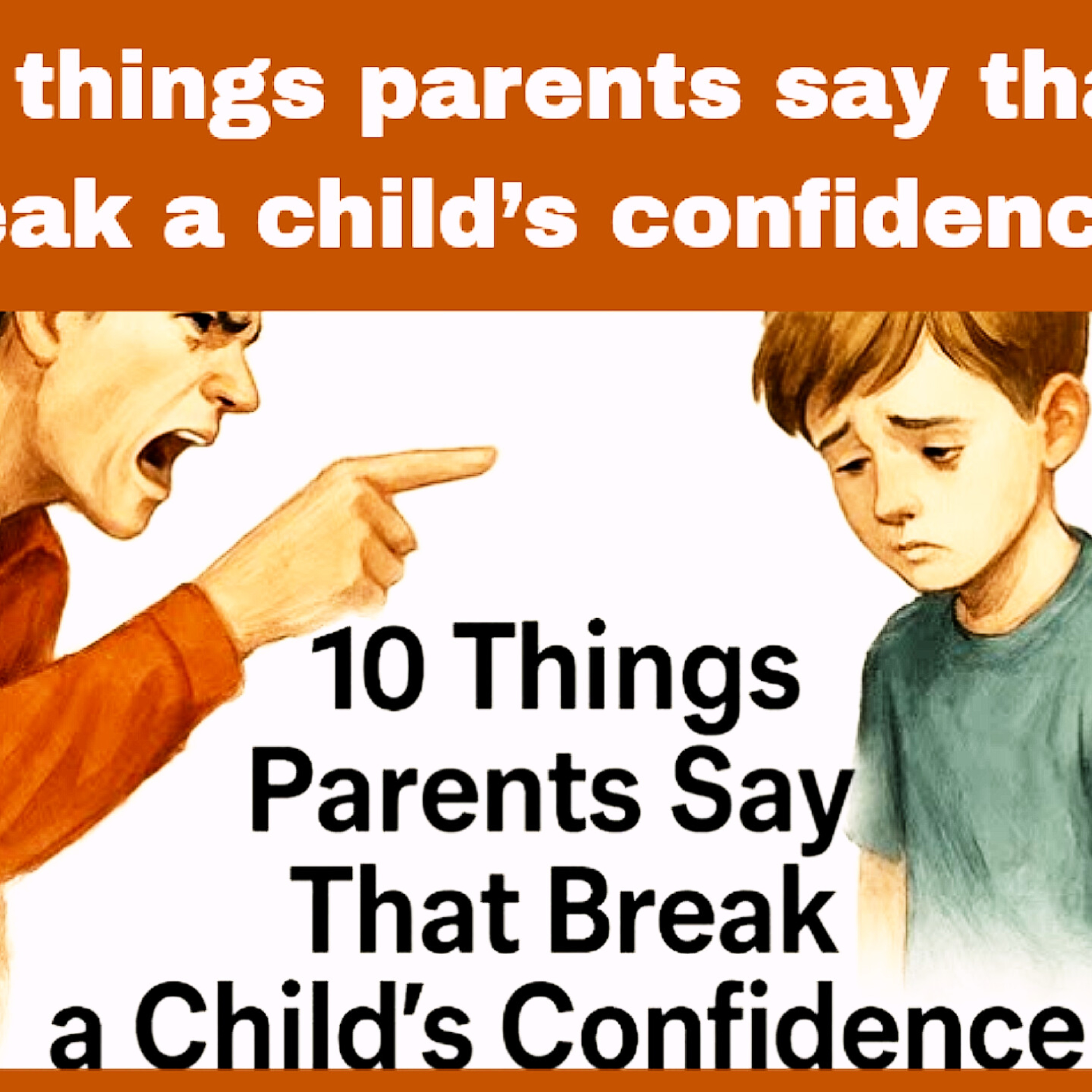 10 things parents say that break a child’s confidence. Parenting Cycle.  episode artwork
