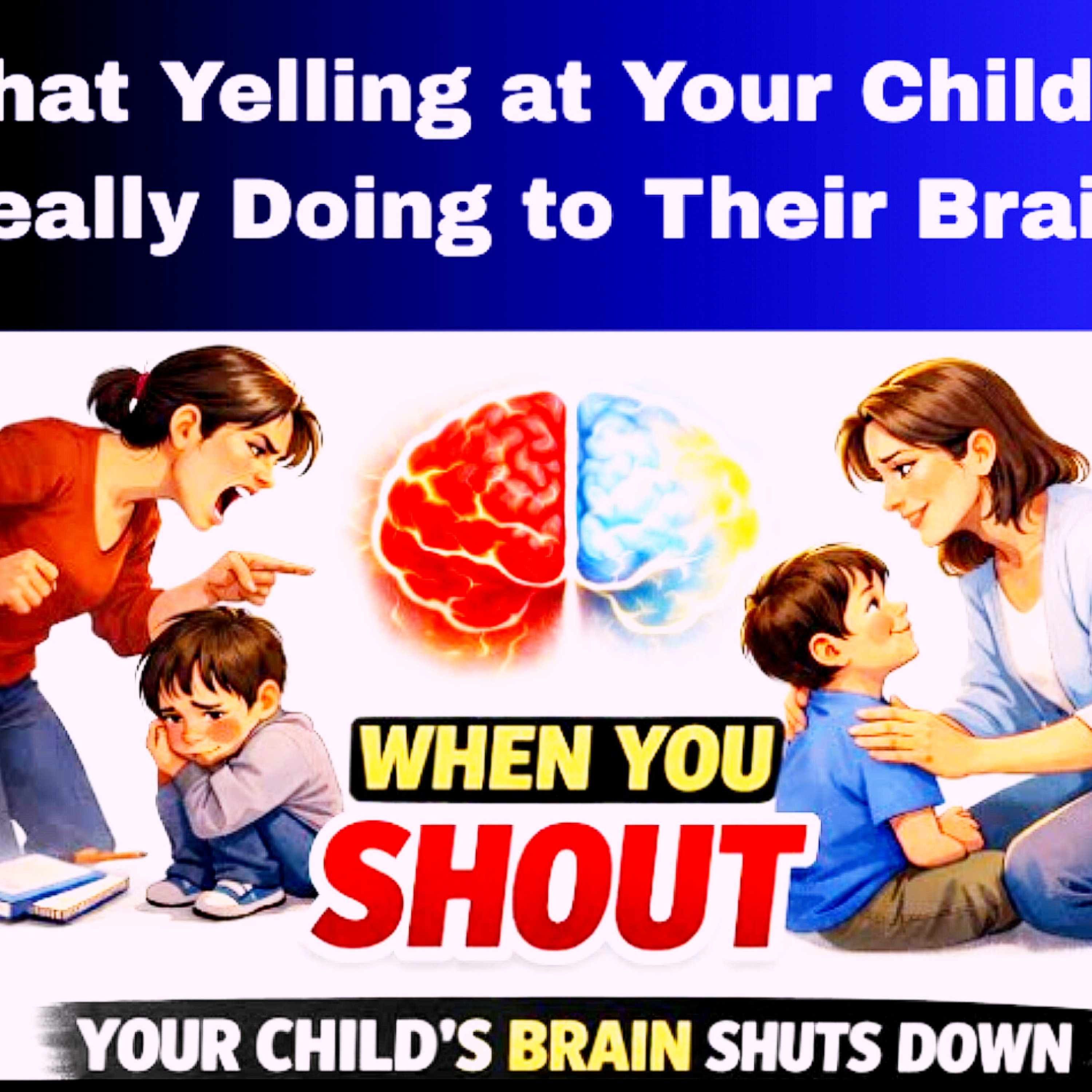 What Yelling at Your Child Is Really Doing to Their Brain. Parenting Cycle.  episode artwork