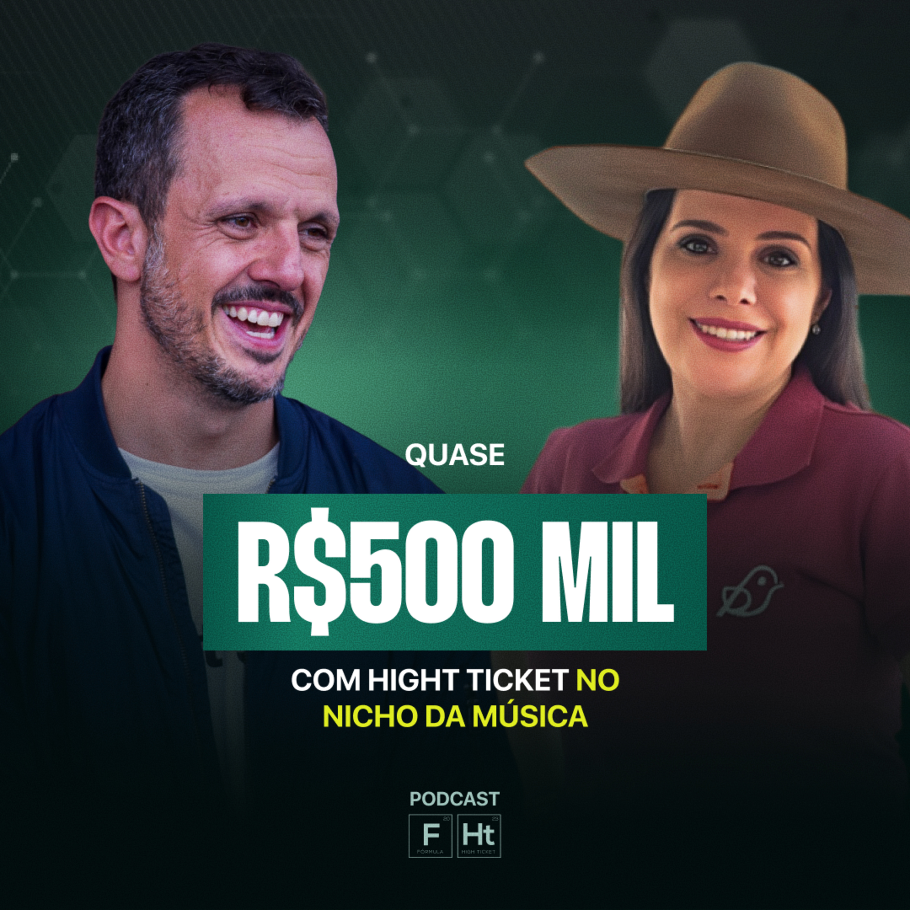 QUASE R$500 MIL COM HIGHT TICKET NO NICHO DA MÚSICA | TIAGO BATISTA E MARCELA COSTA | Podcast FHT 09 episode artwork