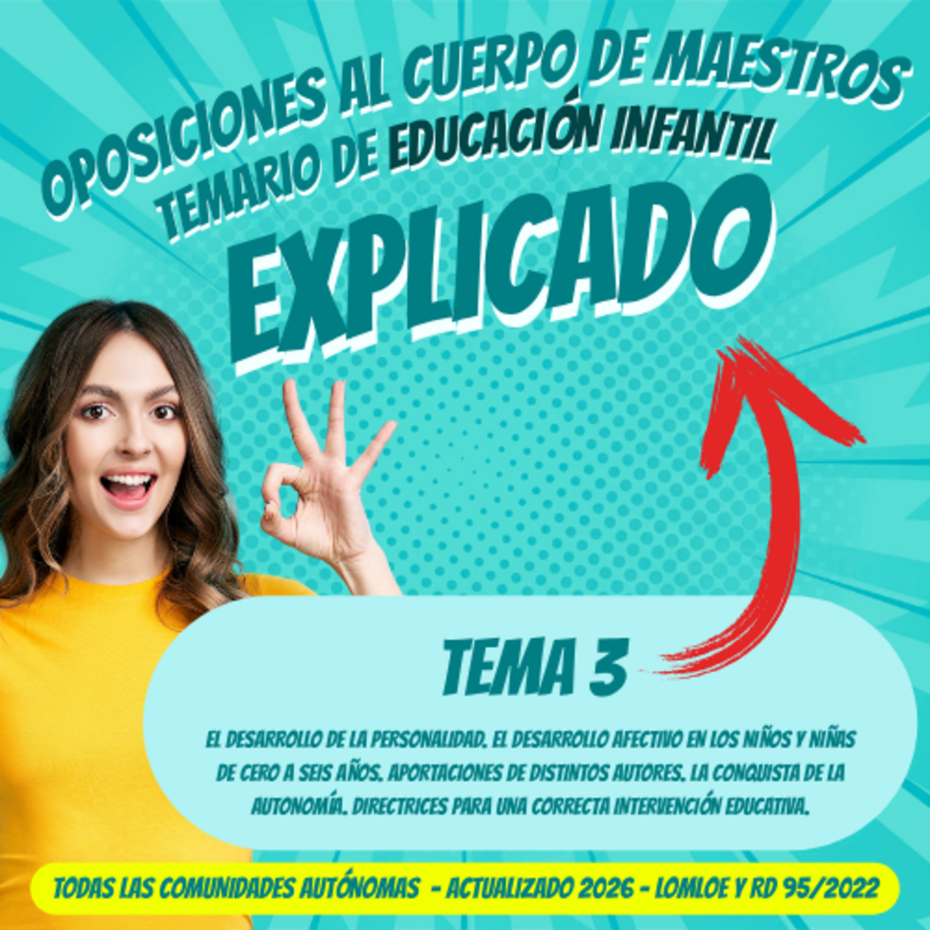 TEMA 3 OPOSICIONES EDUCACIÓN INFANTIL 2026 (LOMLOE Y RD95/2022) - EL DESARROLLO DE LA PERSONALIDAD. EL DESARROLLO AFECTIVO EN LOS NIÑOS Y NIÑAS DE CERO A SEIS AÑOS. APORTACIONES DE DISTINTOS AUTORES episode artwork