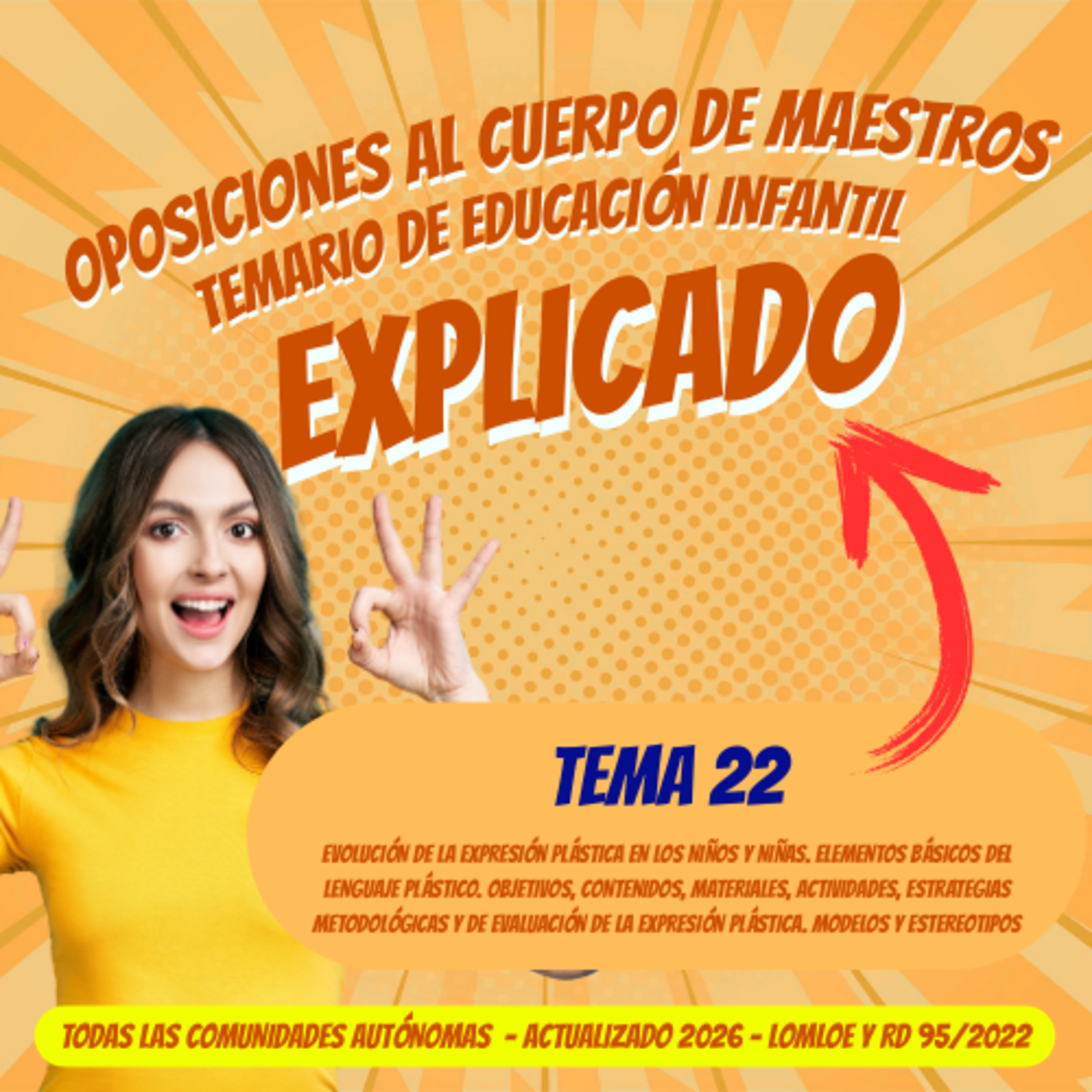 TEMA 22 OPOSICIONES EDUCACIÓN INFANTIL 2026 (LOMLOE Y RD95/2022) - EVOLUCIÓN DE LA EXPRESIÓN PLÁSTICA EN LOS NIÑOS episode artwork