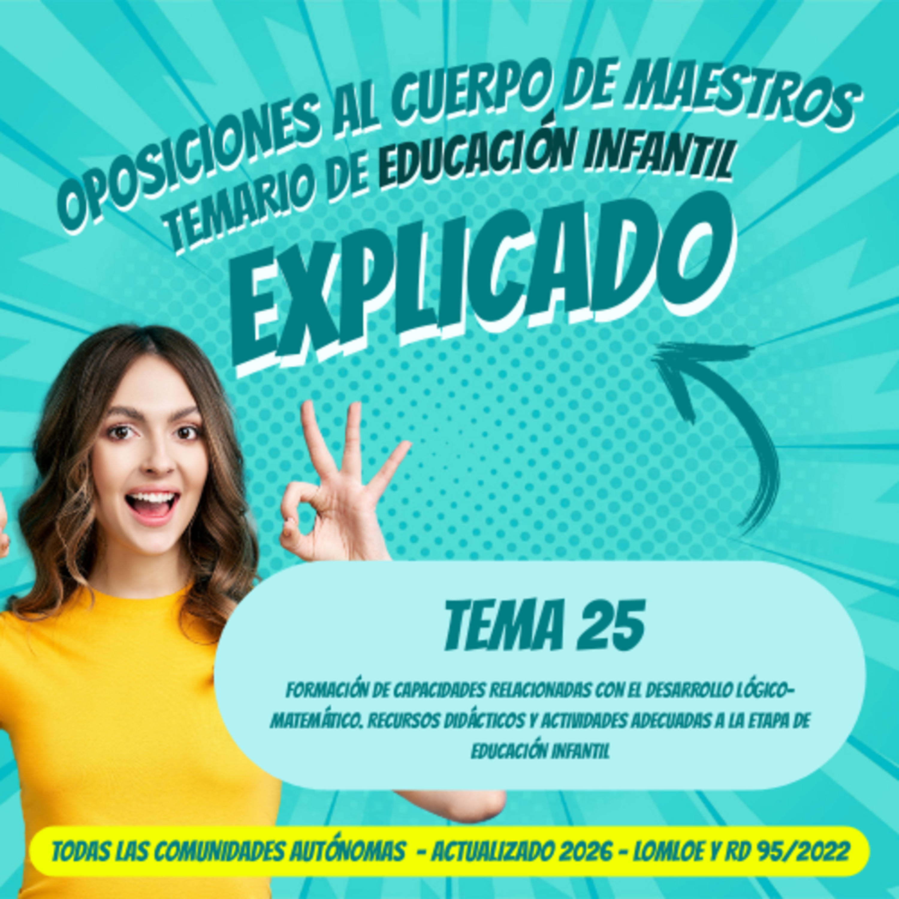 TEMA 25 OPOSICIONES EDUCACIÓN INFANTIL 2026 (LOMLOE Y RD95/2022) - FORMACIÓN DE CAPACIDADES RELACIONADAS CON EL DESARROLLO LÓGICO-MATEMÁTICO episode artwork