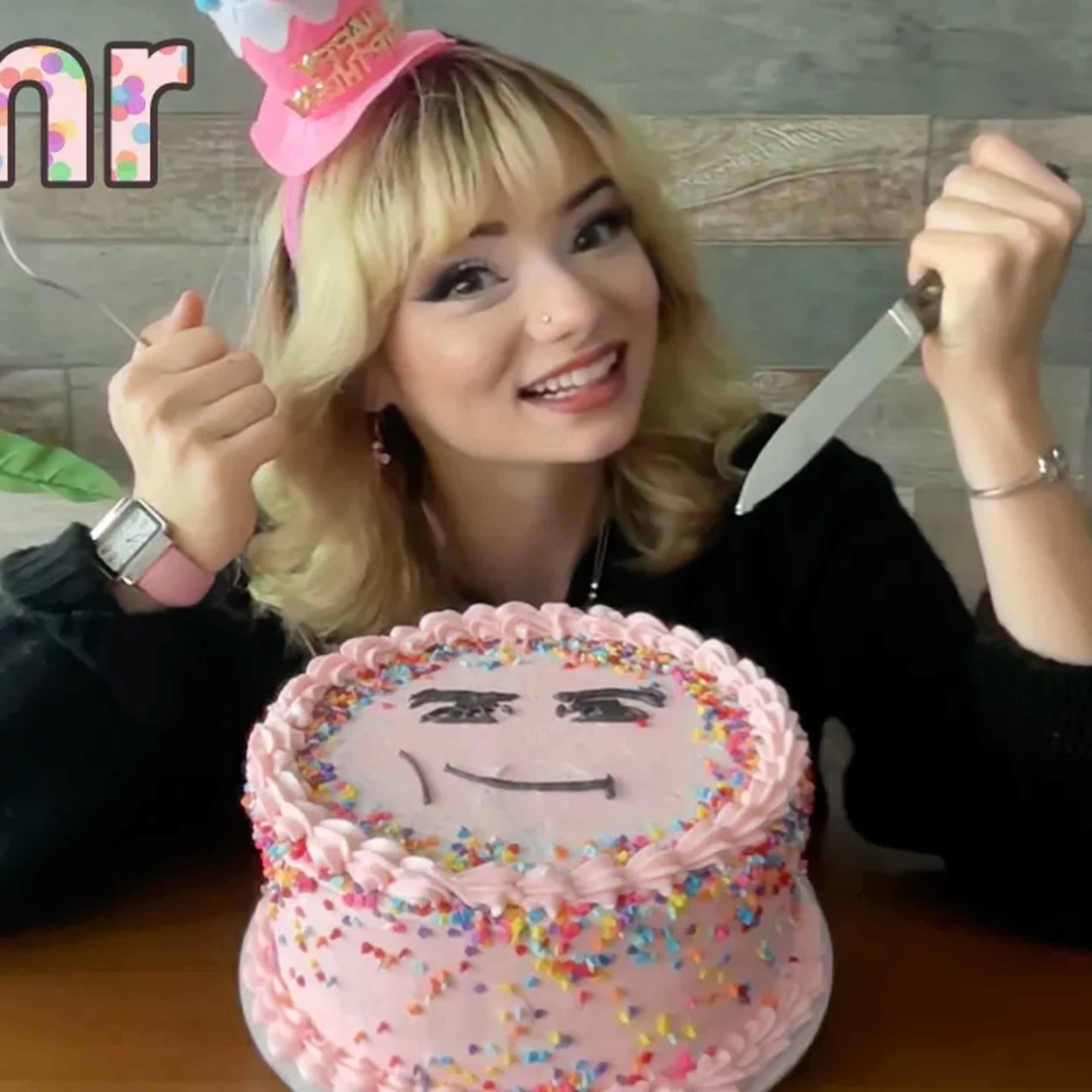 ASMR eating birthday cake