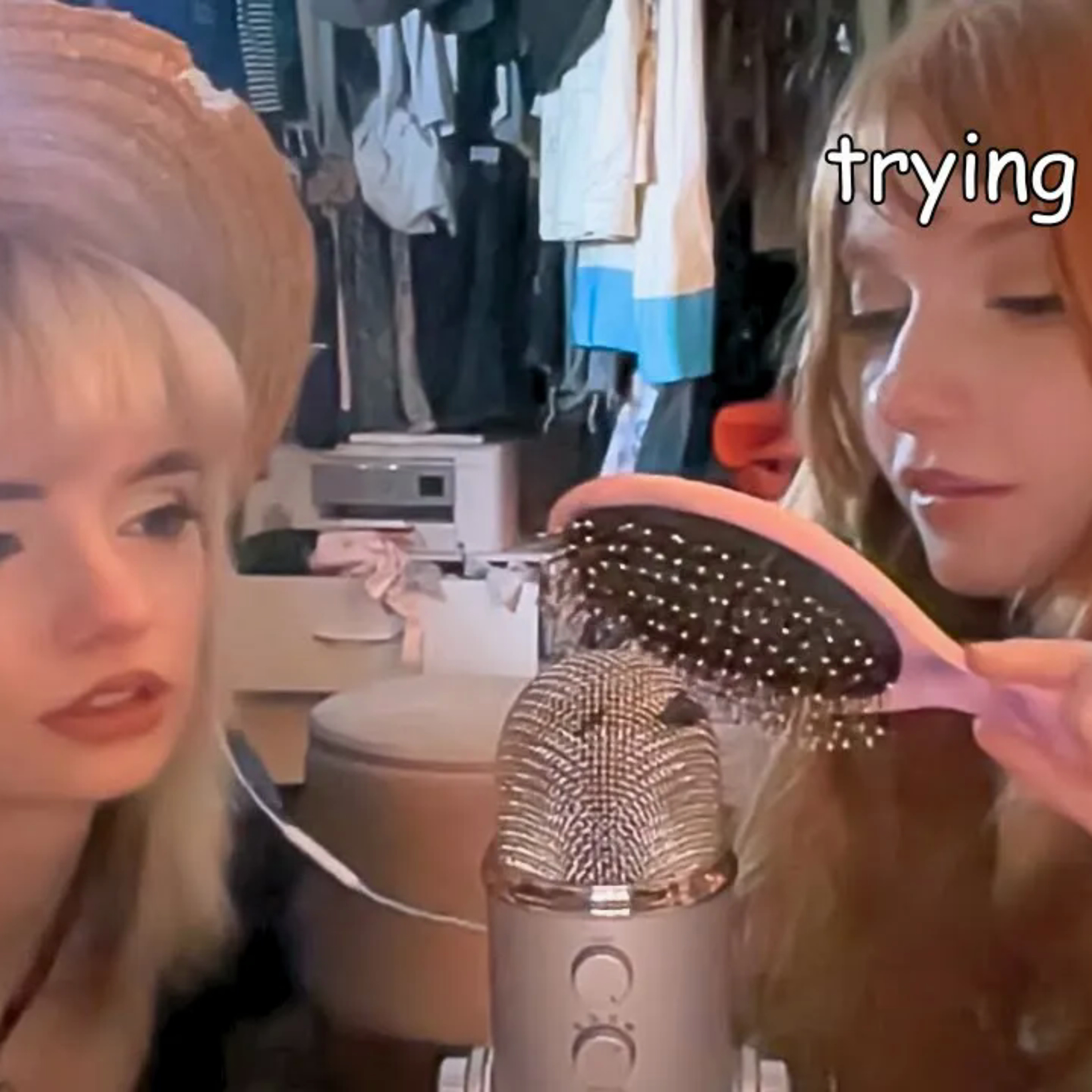 me and my friend try ASMR