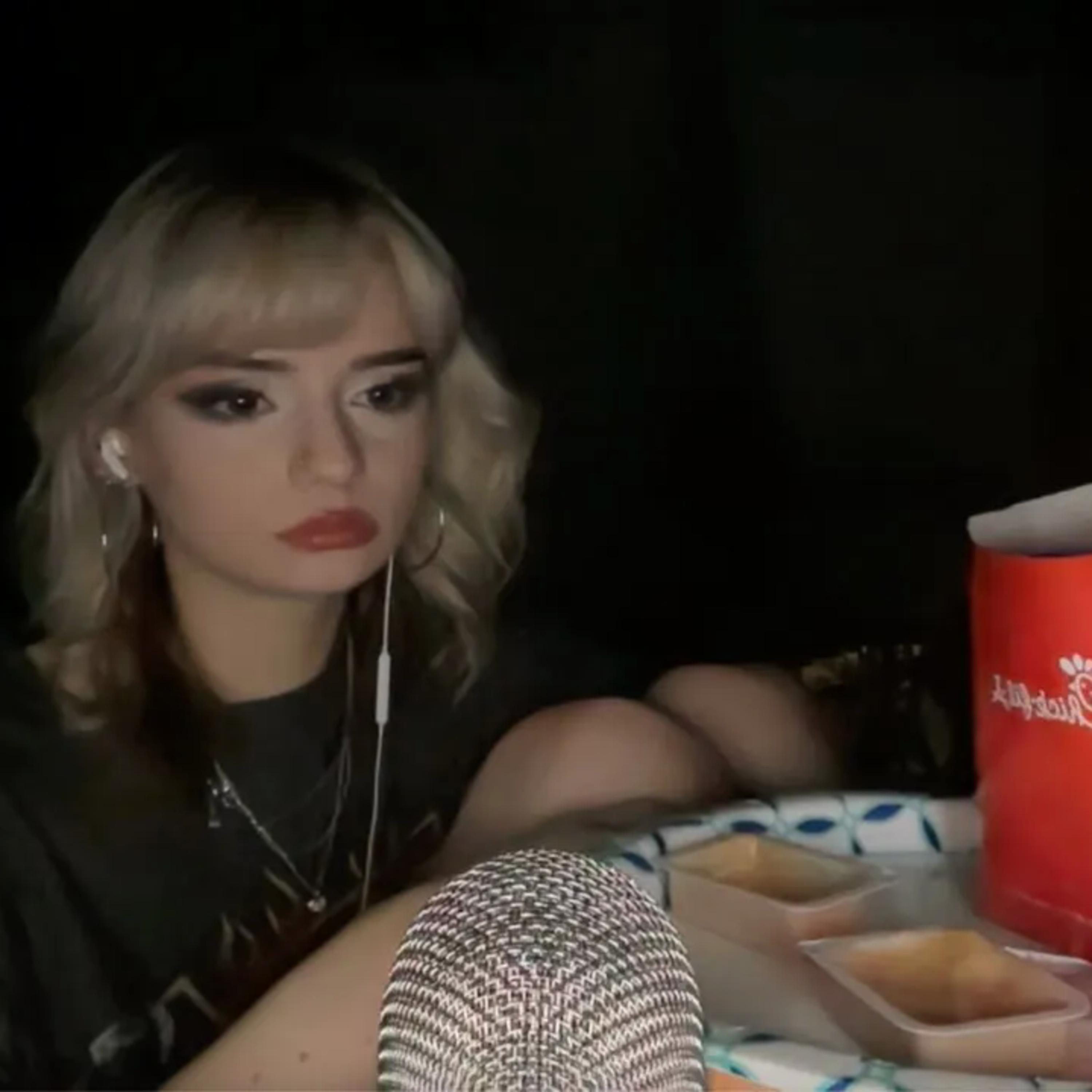 ASMR completely ignoring you while eating chick-fil-a