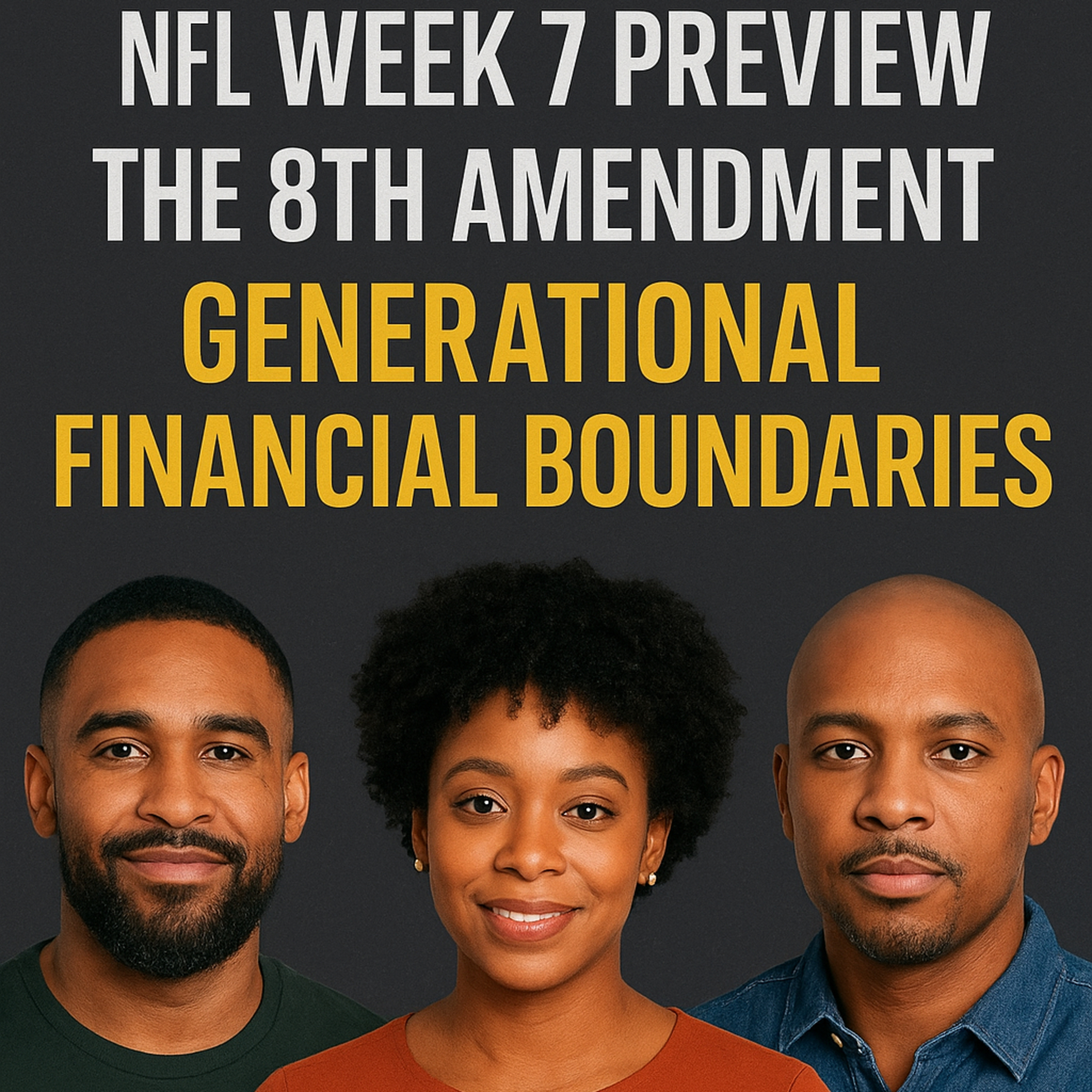 EP. 12: NFL Week 7 Preview • The 8th Amendment Explained • Breaking Generational Financial Boundaries EP. 12: NFL Week 7 Preview • The 8th Amendment Explained • Breaking Generational Financial Boundaries