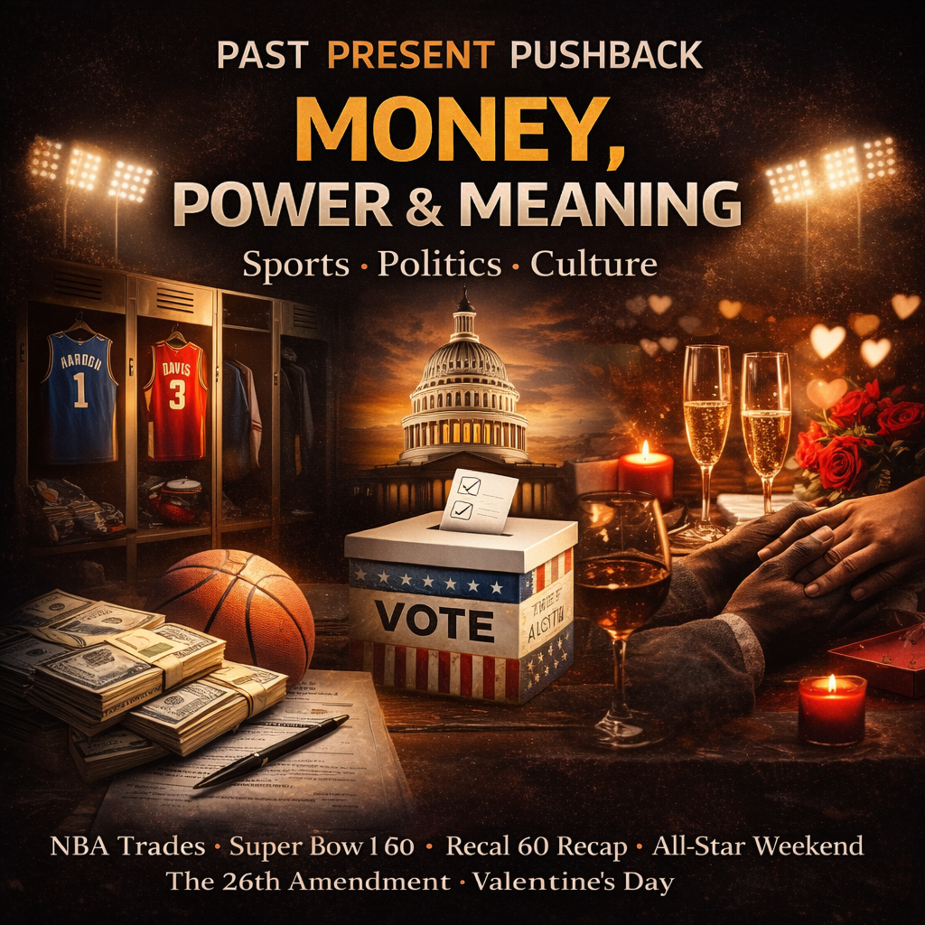Money, Power & Meaning: NBA Trade Shockwaves, Super Bowl 60 Recap, the 26th Amendment & Is Valentine’s Day Real?