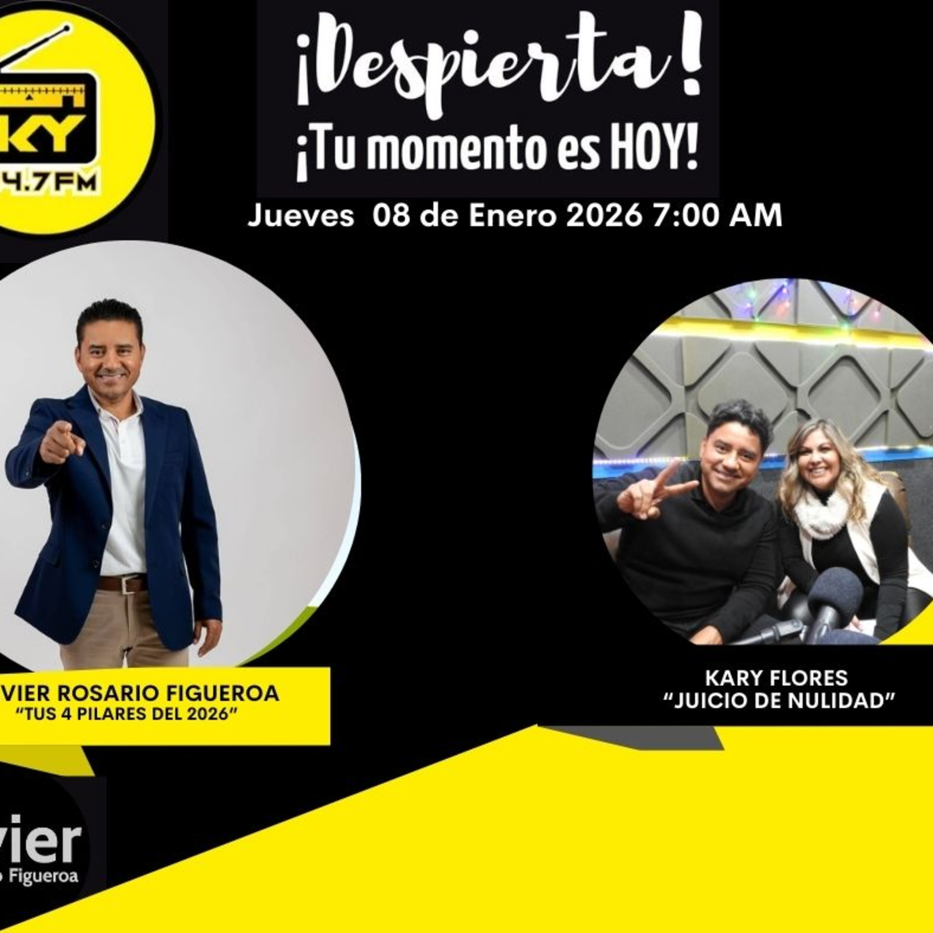 Primera parte: Javier Rosario Figueroa (Tus 4 Pilares del 2026) Parte dos: Kary Flores (Juicio de Nulidad) episode artwork