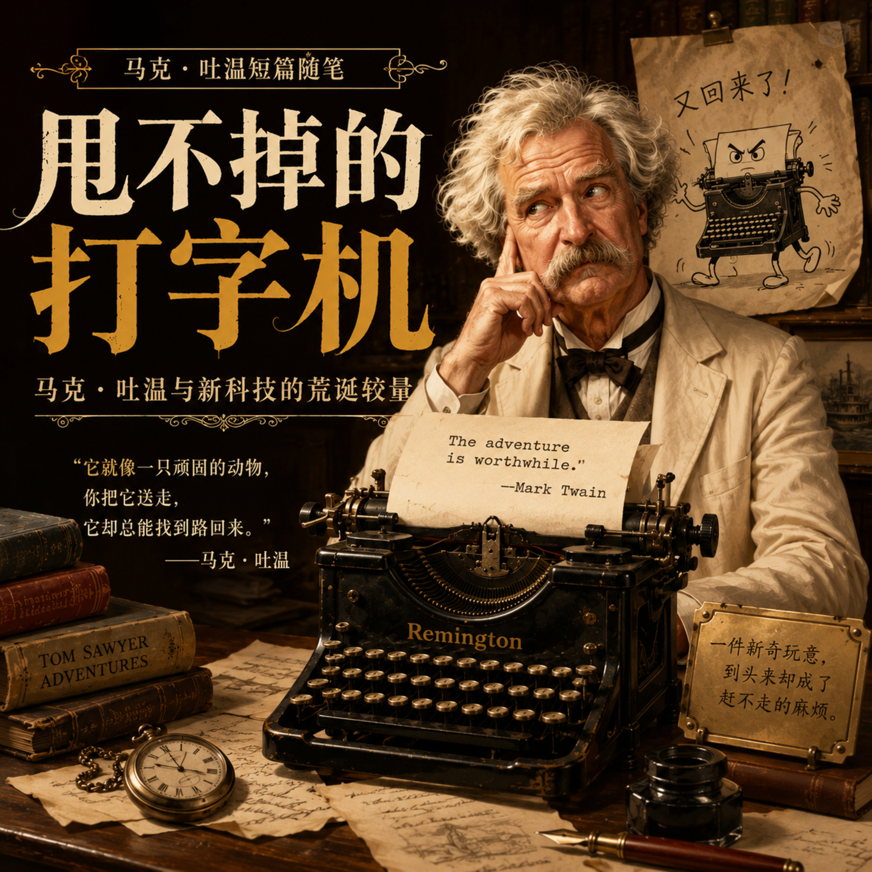 在故事里入睡·297夜·《一台打字机》：马克·吐温与“新科技”的荒诞较量 episode artwork