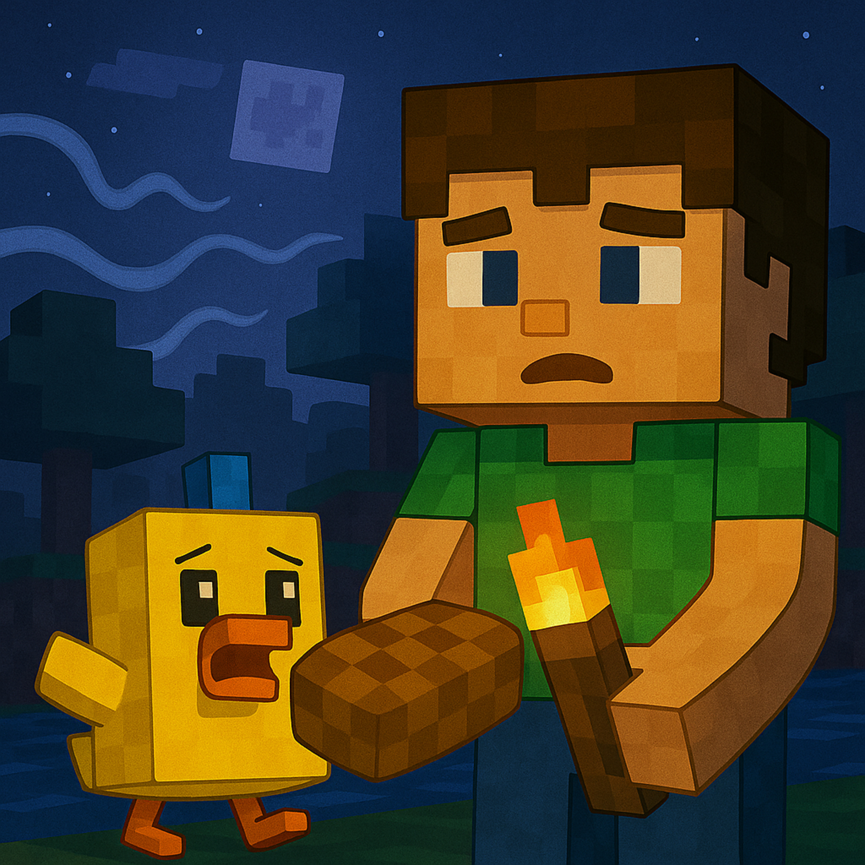 Kapitola 20 – Tajemný zvuk v noci | Karlíkovy minecraftické pohádky