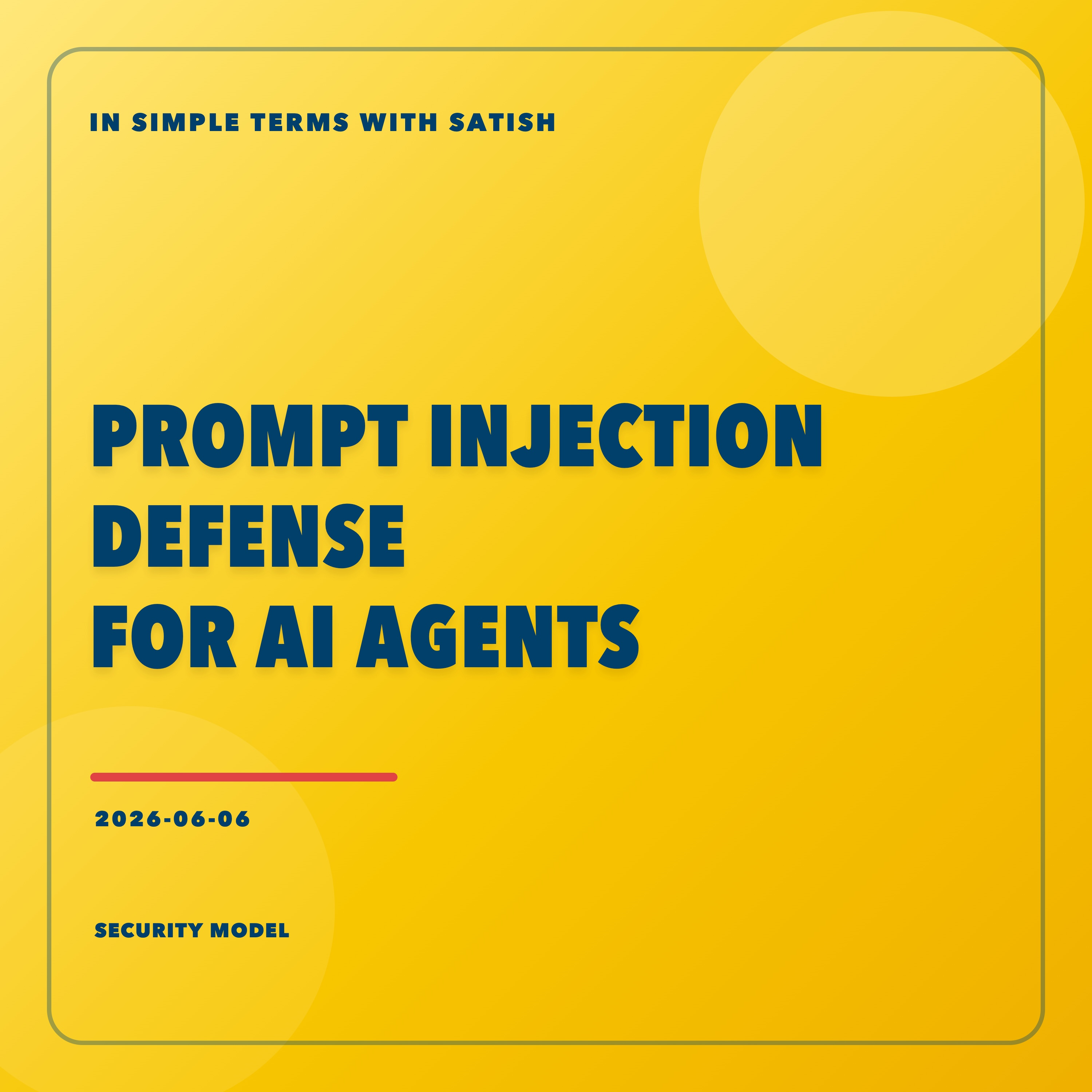 Prompt-Injection Defense for AI Agents episode artwork