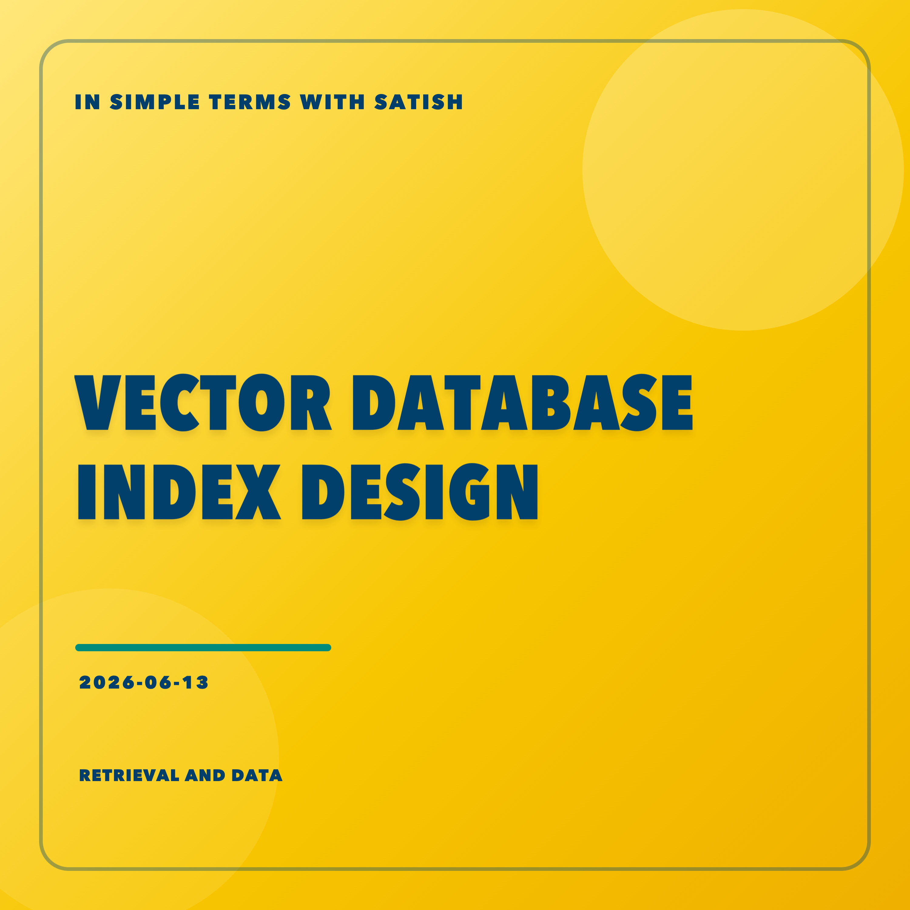 Vector Database Index Design episode artwork