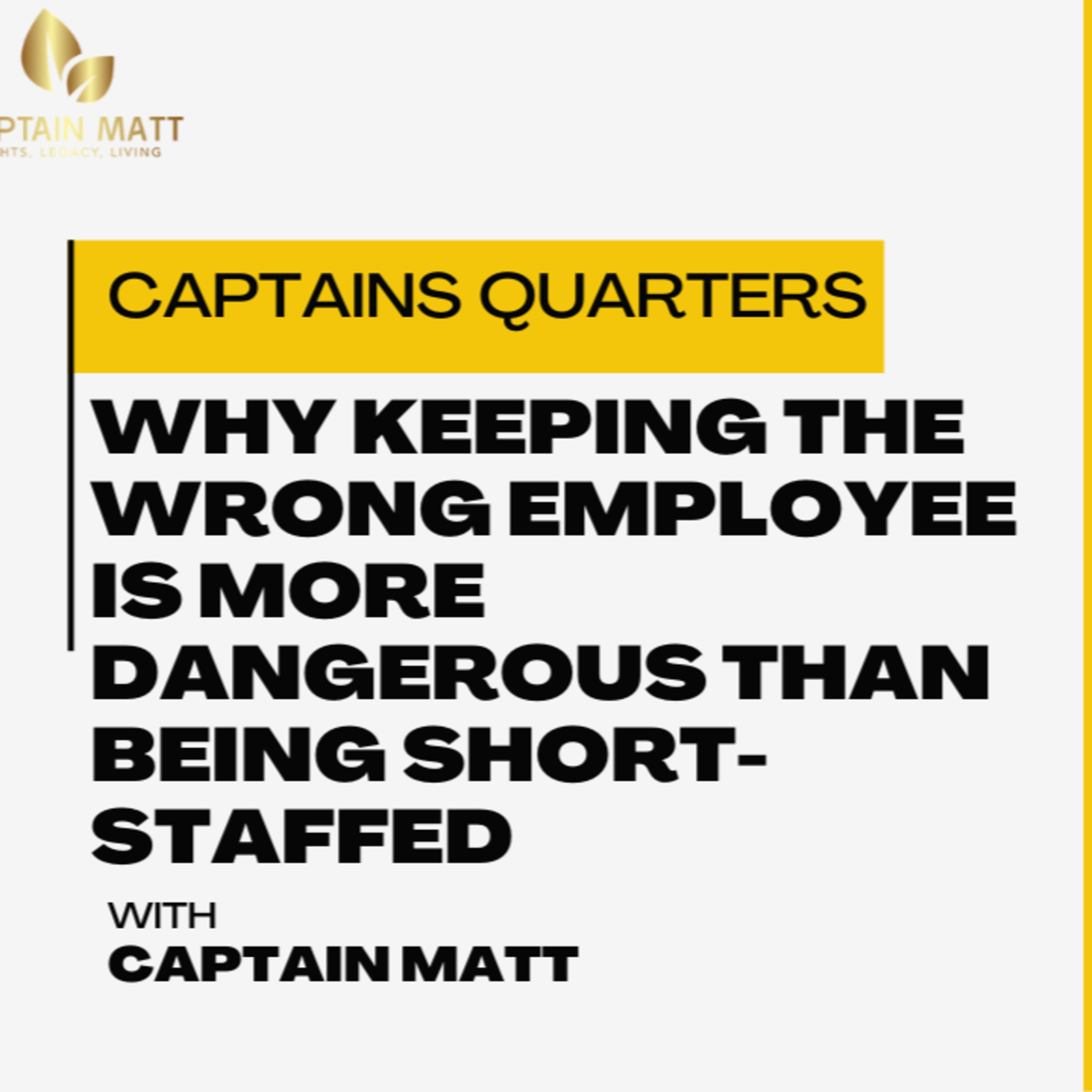 Why Keeping the Wrong Employee Is More Dangerous Than Being Short-Staffed | 20 episode artwork