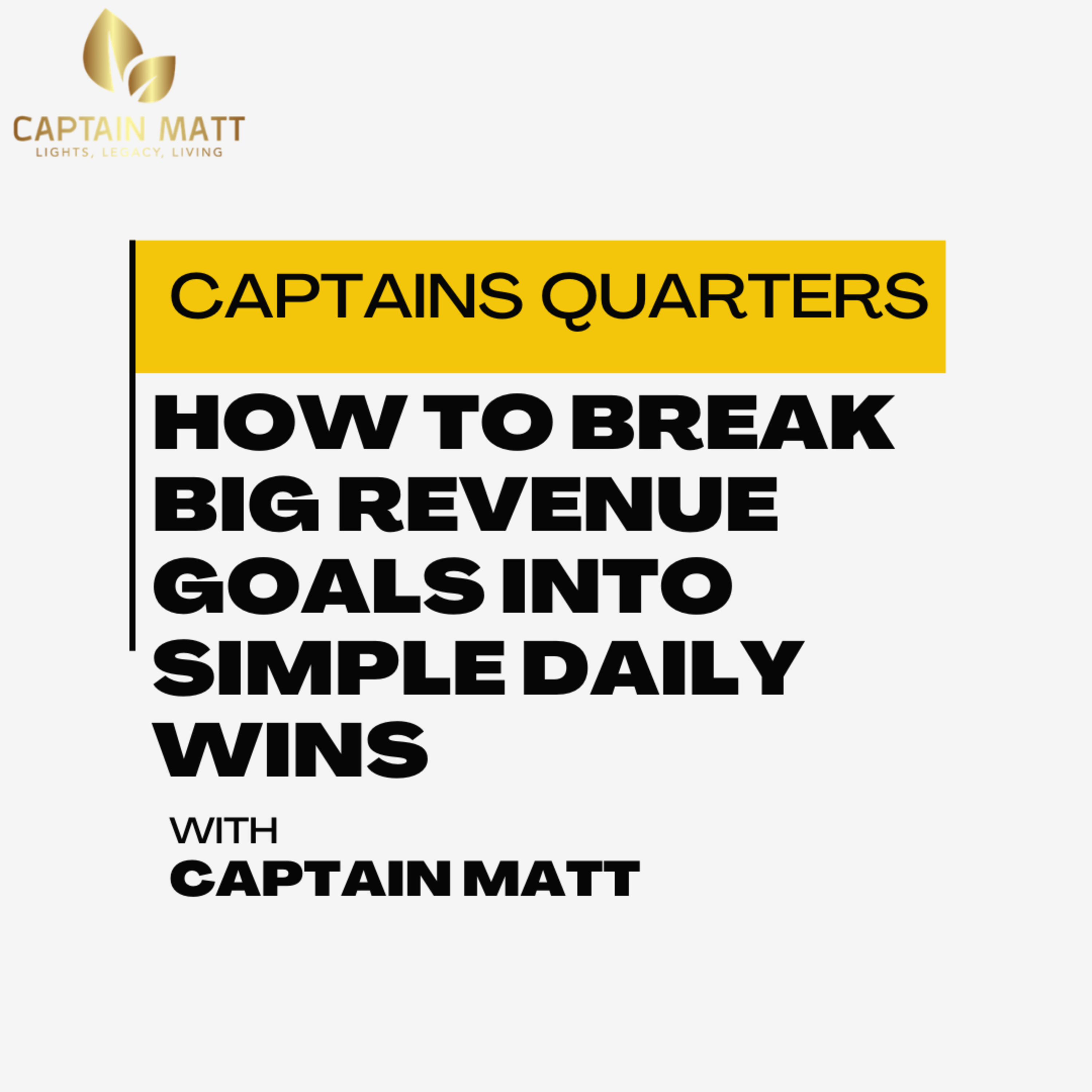 How to Break Big Revenue Goals Into Simple Daily Wins | 24 episode artwork