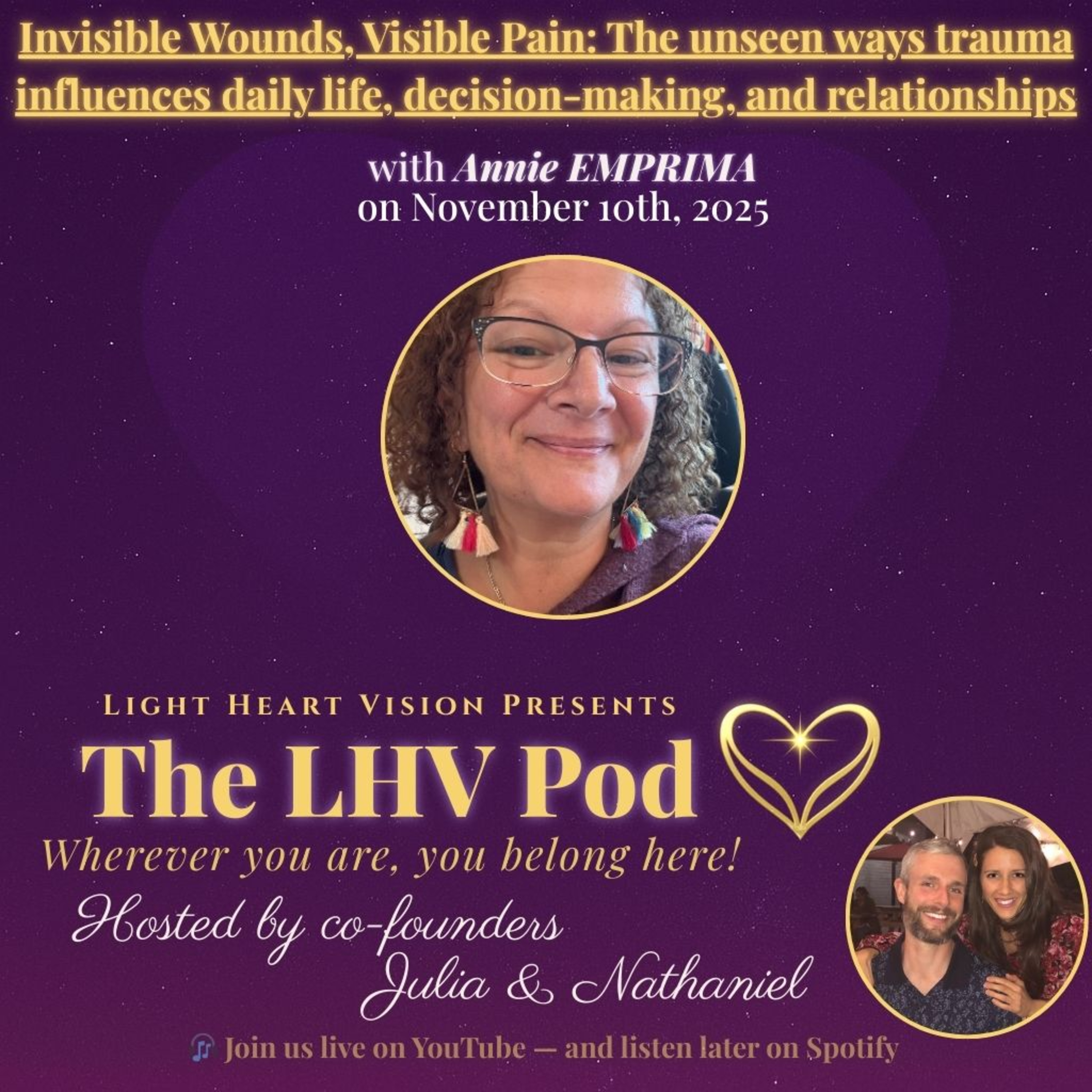 Invisible Wounds, Visible Pain: How Trauma Shapes Life, Decisions & Relationships 🌟 Annie Emprima Invisible Wounds, Visible Pain: How Trauma Shapes Life, Decisions & Relationships 🌟 Annie Emprima