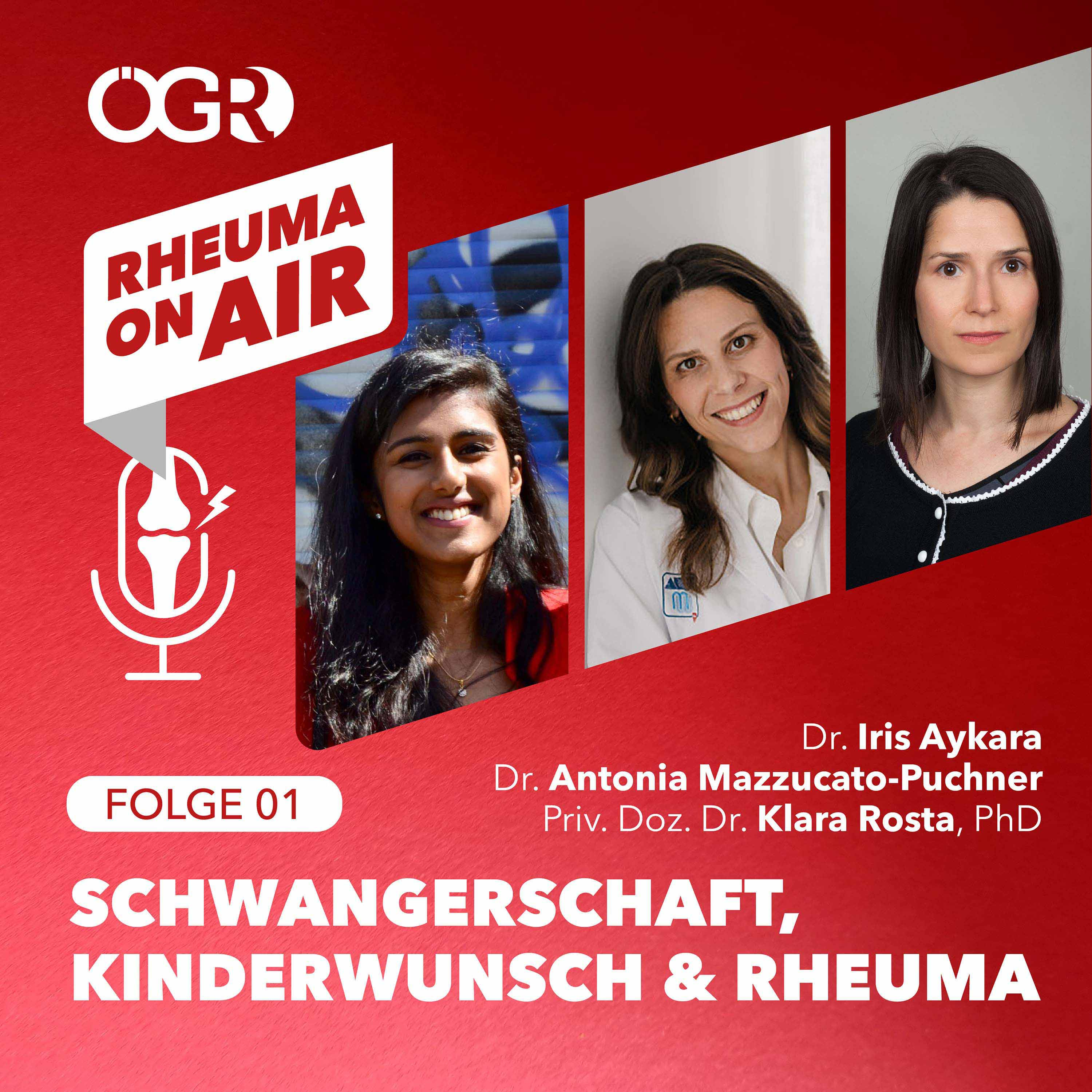 Kinderwunsch, Schwangerschaft und Rheuma I mit Dr. Iris Aykara, Dr. Mazzucato-Puchner, Dr. Klara Rosta, PhD - Rheuma on air-der ÖGR Podcast, Folge 1.,  episode artwork