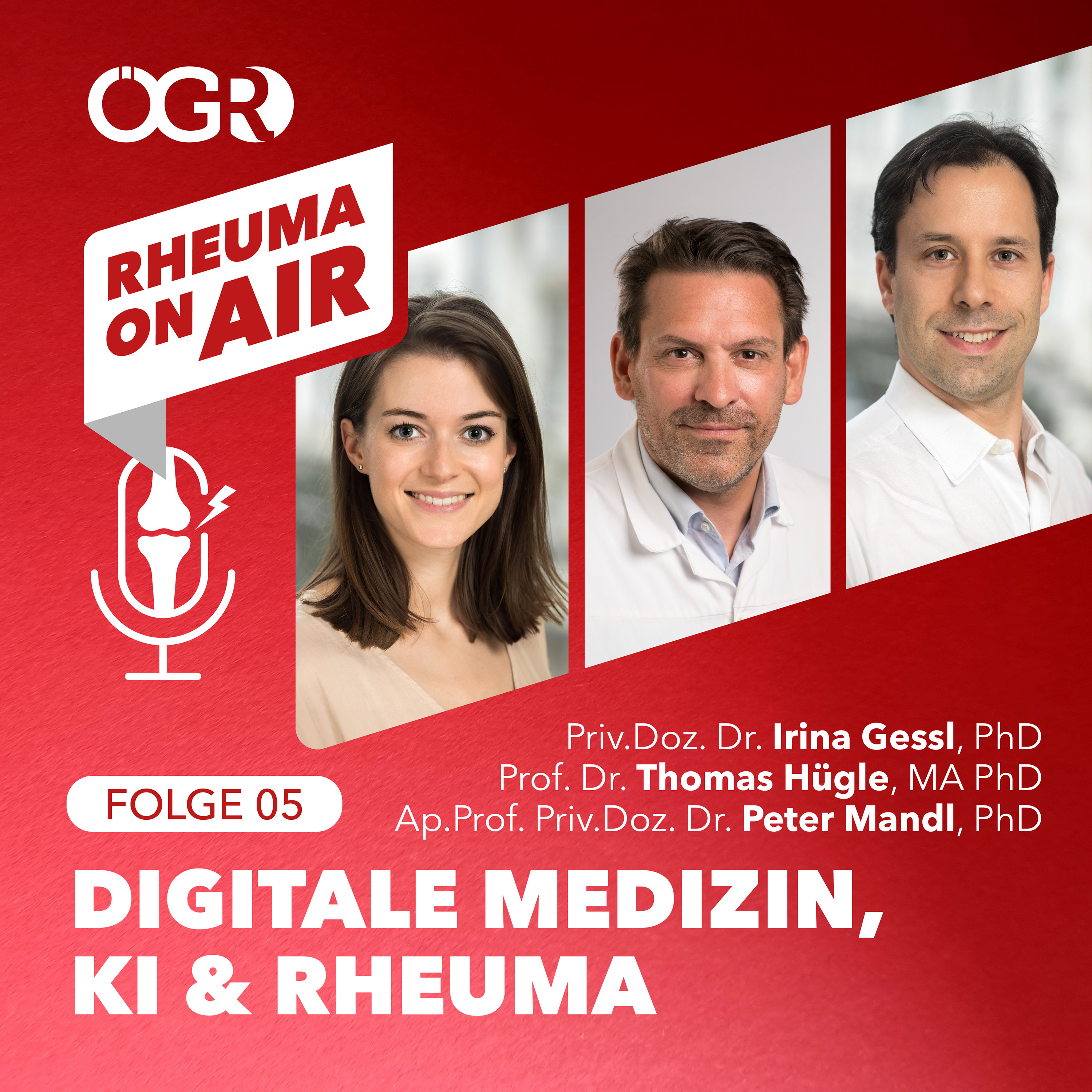 Digitale Medizin, Ki und Rheuma I mit Dr. Irina Gessl; Prof. Dr. Thomas Hügle; Prof. Dr. Peter Mandl episode artwork