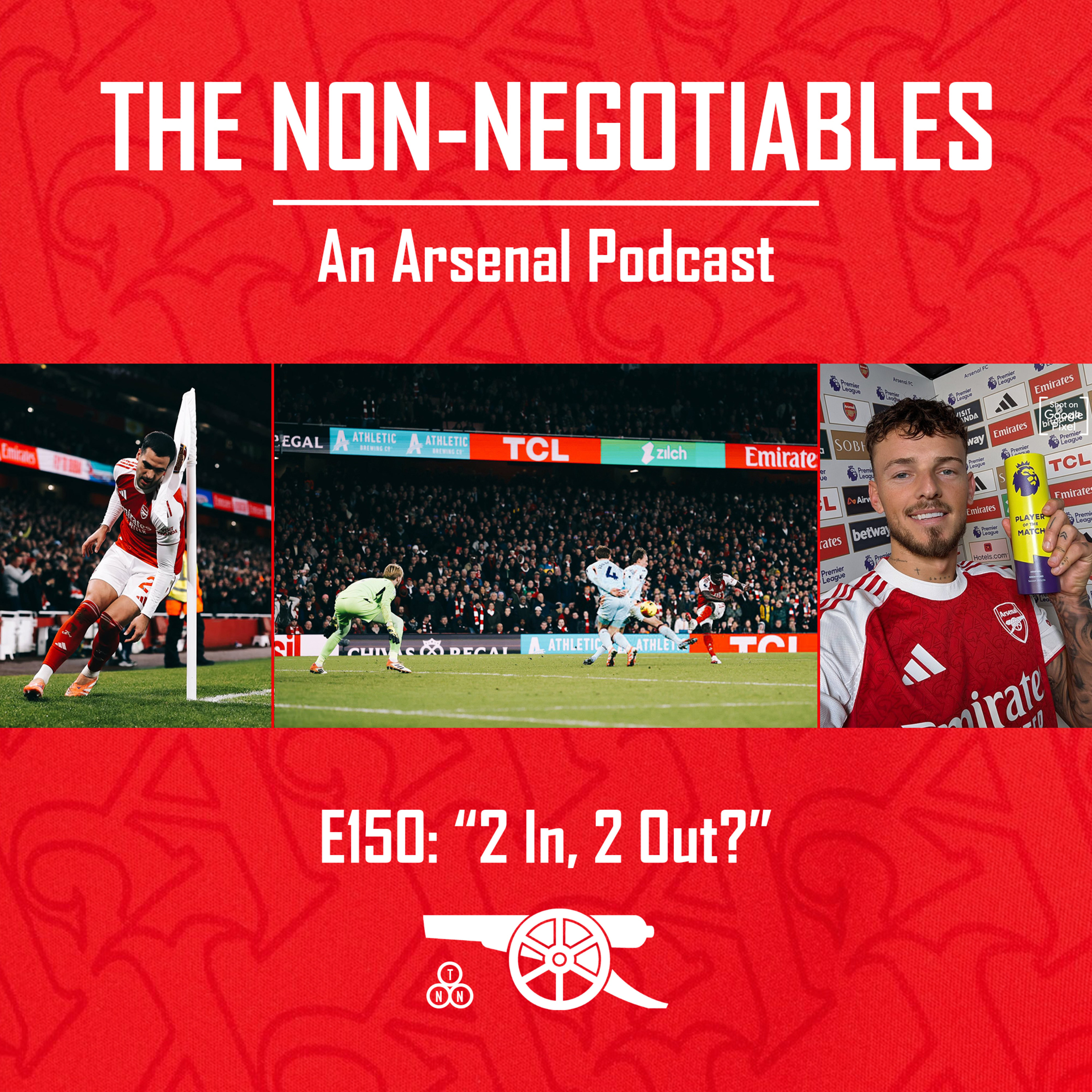 E150: "2 In, 2 Out? — Arsenal Beat Brentford and Prepare for Aston Villa" episode artwork