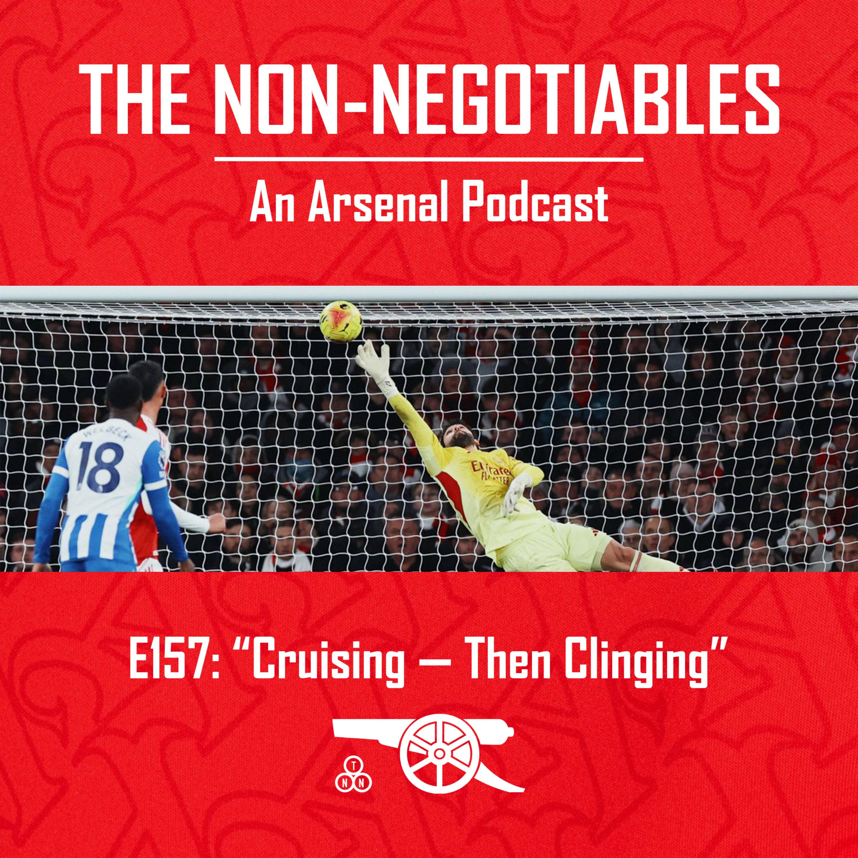 E157: Cruising — Then Clinging: Arsenal Dominate Brighton, Raya Saves It Late + Aston Villa Preview episode artwork