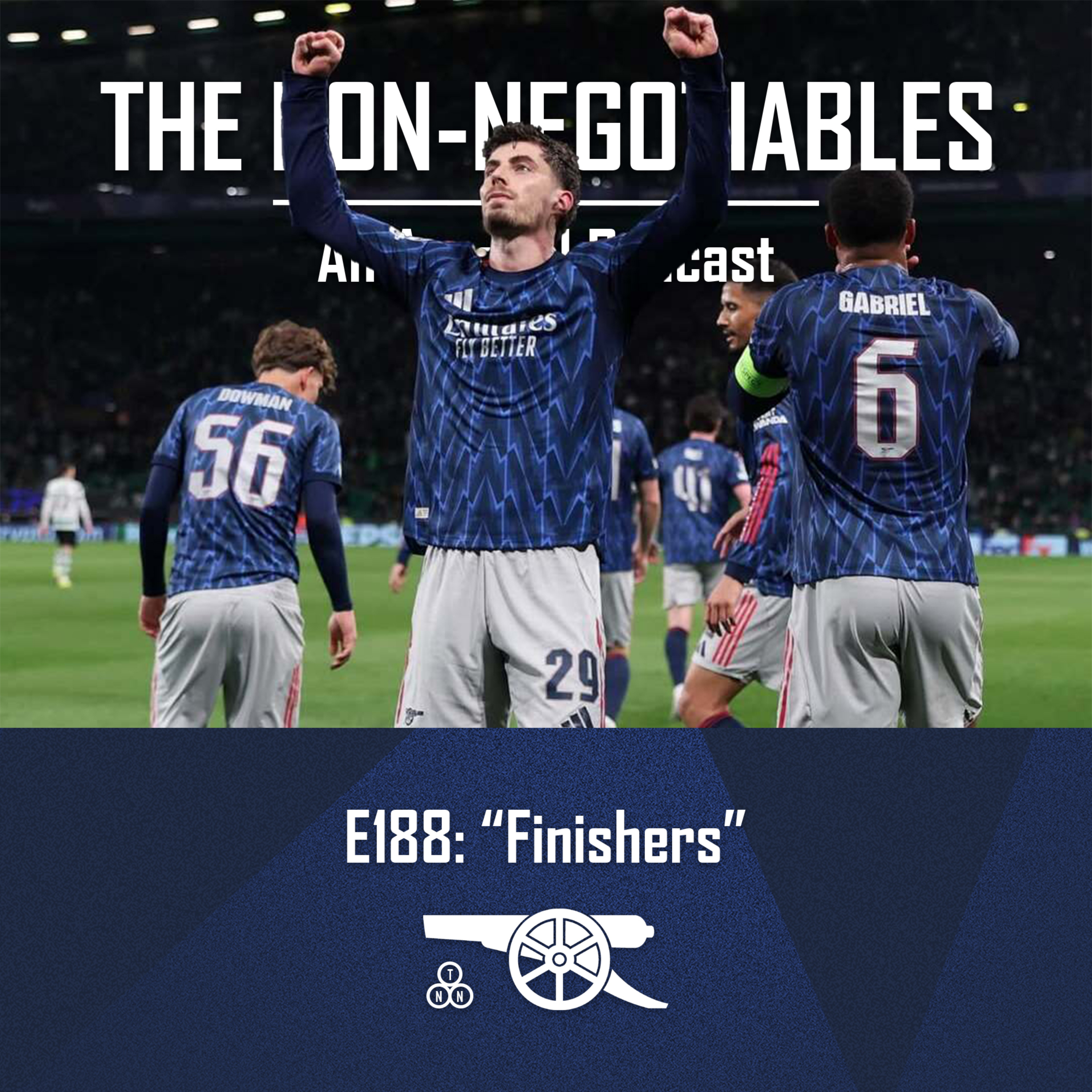 E188: "Finishers" Havertz Strikes Late as Arsenal Beat Sporting CP in Champions League Quarter-Final First Leg" (Match Review) episode artwork