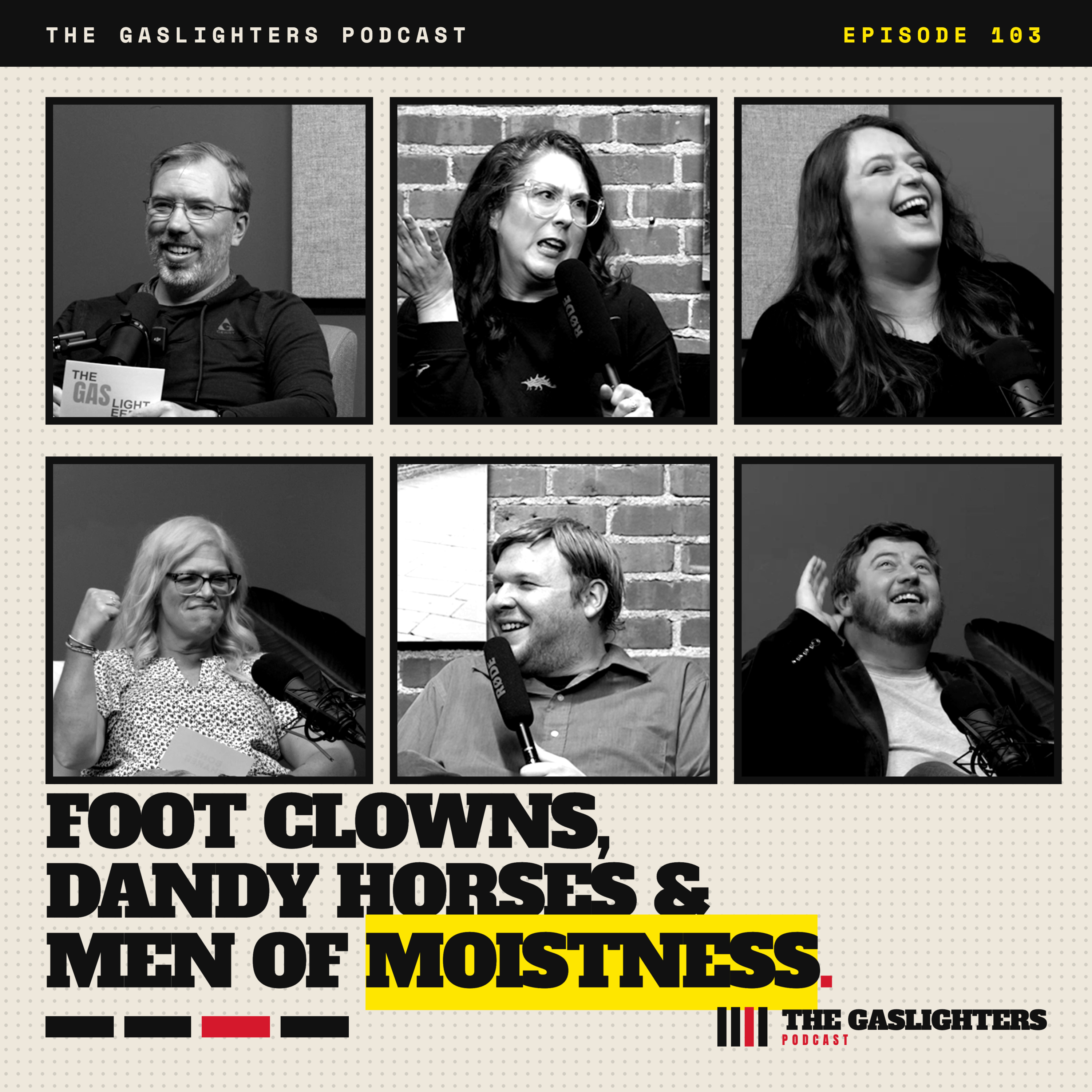 Foot clowns riding dandy horses to escape men of moistness | Gaslighters Podcast Ep. 3 - a comedy game show