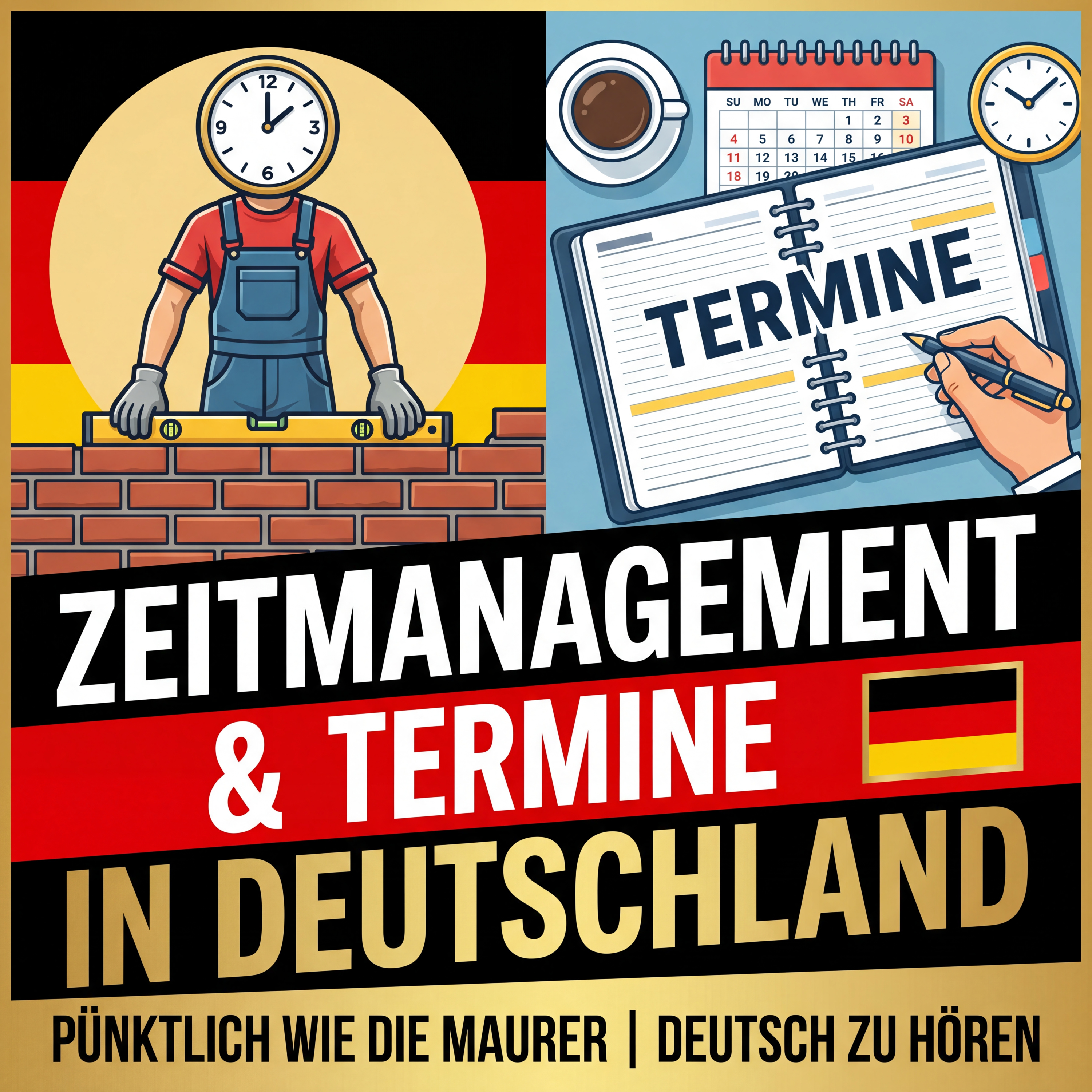 Pünktlich wie die Maurer: Zeitmanagement & Termine in Deutschland ⏰ | Deutsch zu Hören