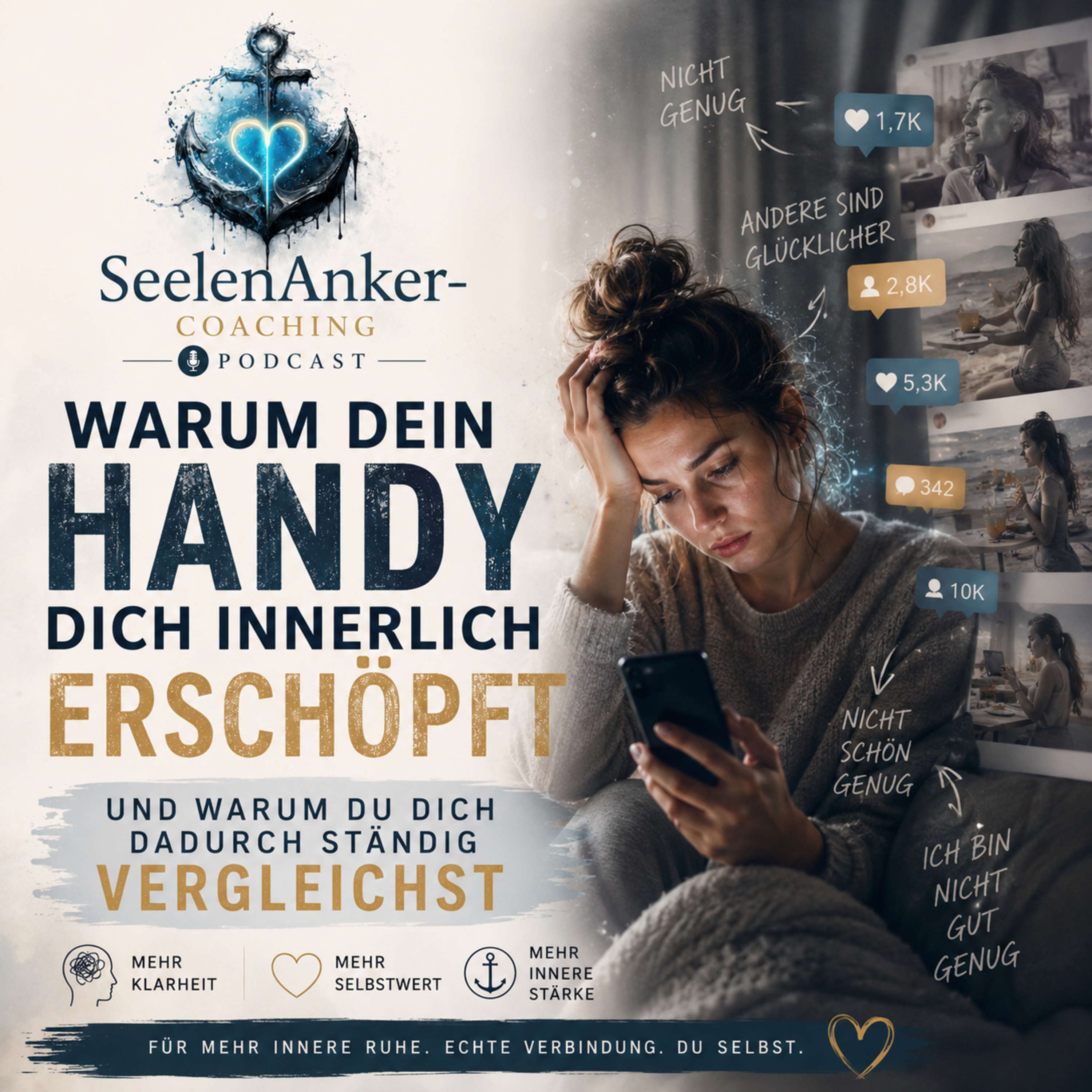 Warum dein Handy dich innerlich erschöpft und warum Social Media dich ständig vergleichen lässt episode artwork