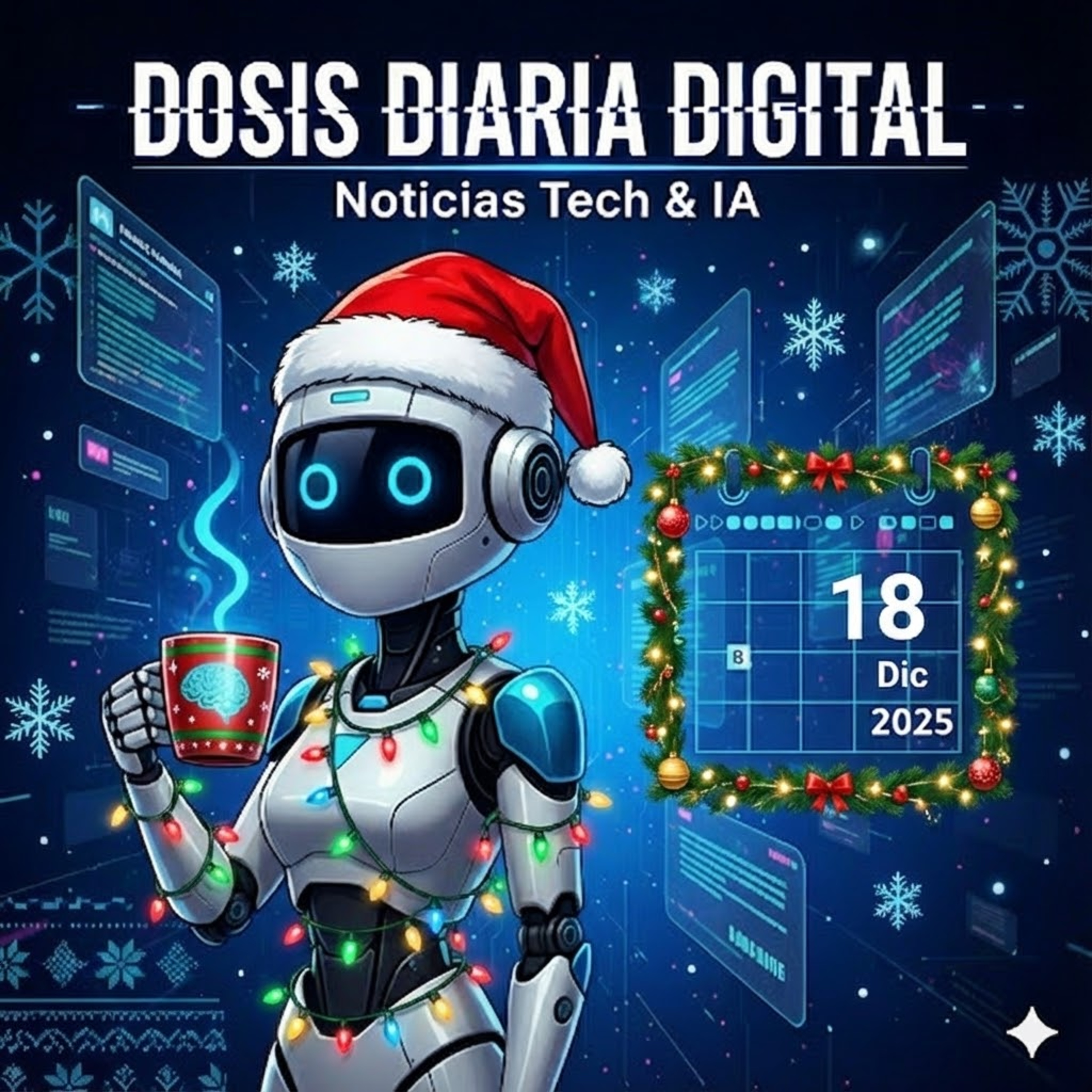 Chips, CEOs y Chistes: Las Noticias que Agitan la IA - Dosis Diaria Digital 20251218 episode artwork