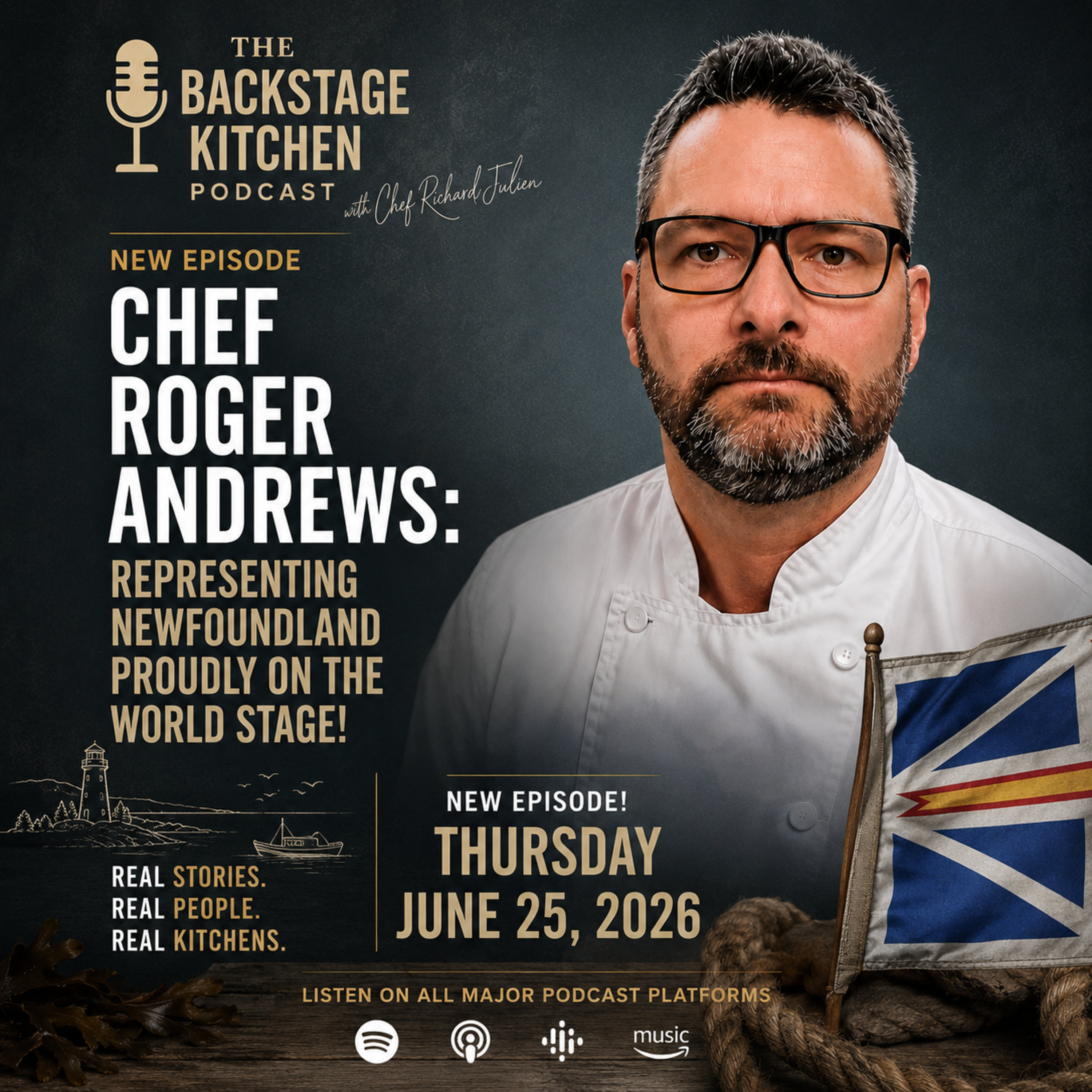 Chef Roger Andrews- Representing Newfoundland Proudly on the world stage! episode artwork
