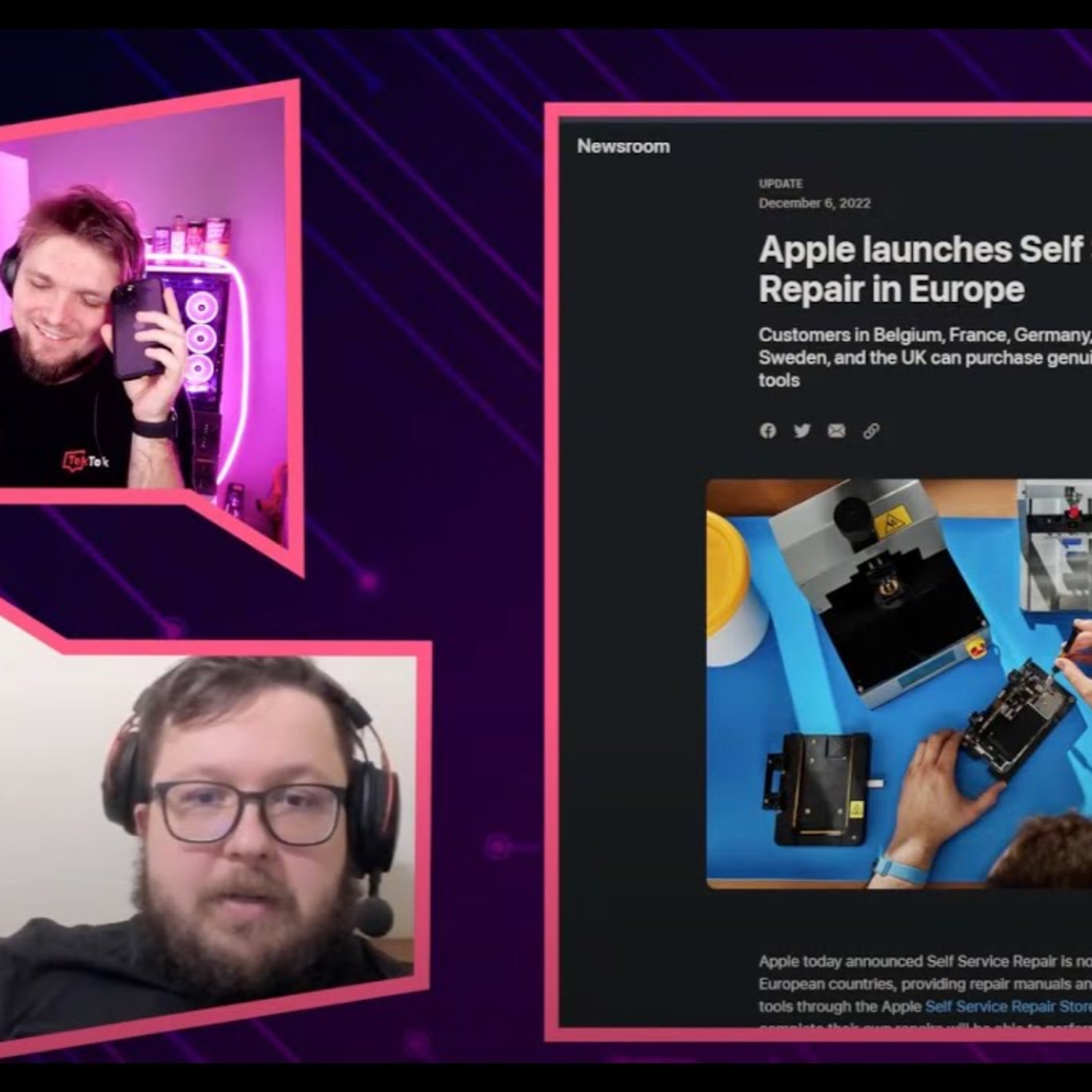 TekTok = Tech Talk / Tech News