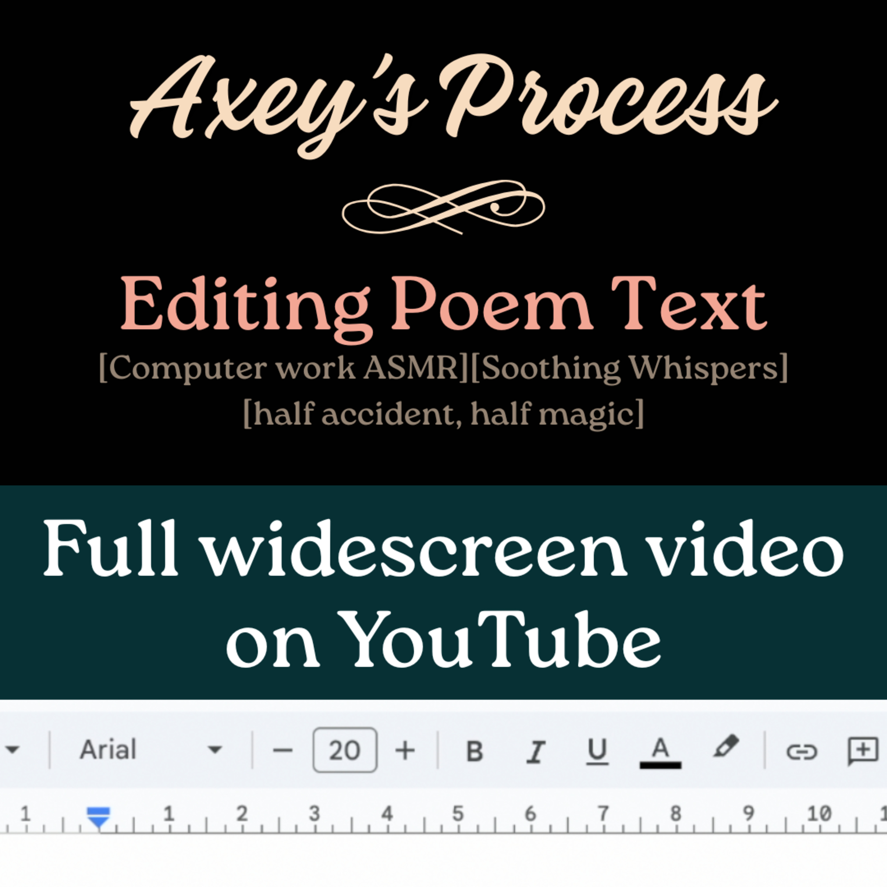Editing my poem text ~ Axey's Process ~ Behind the Mic episode artwork