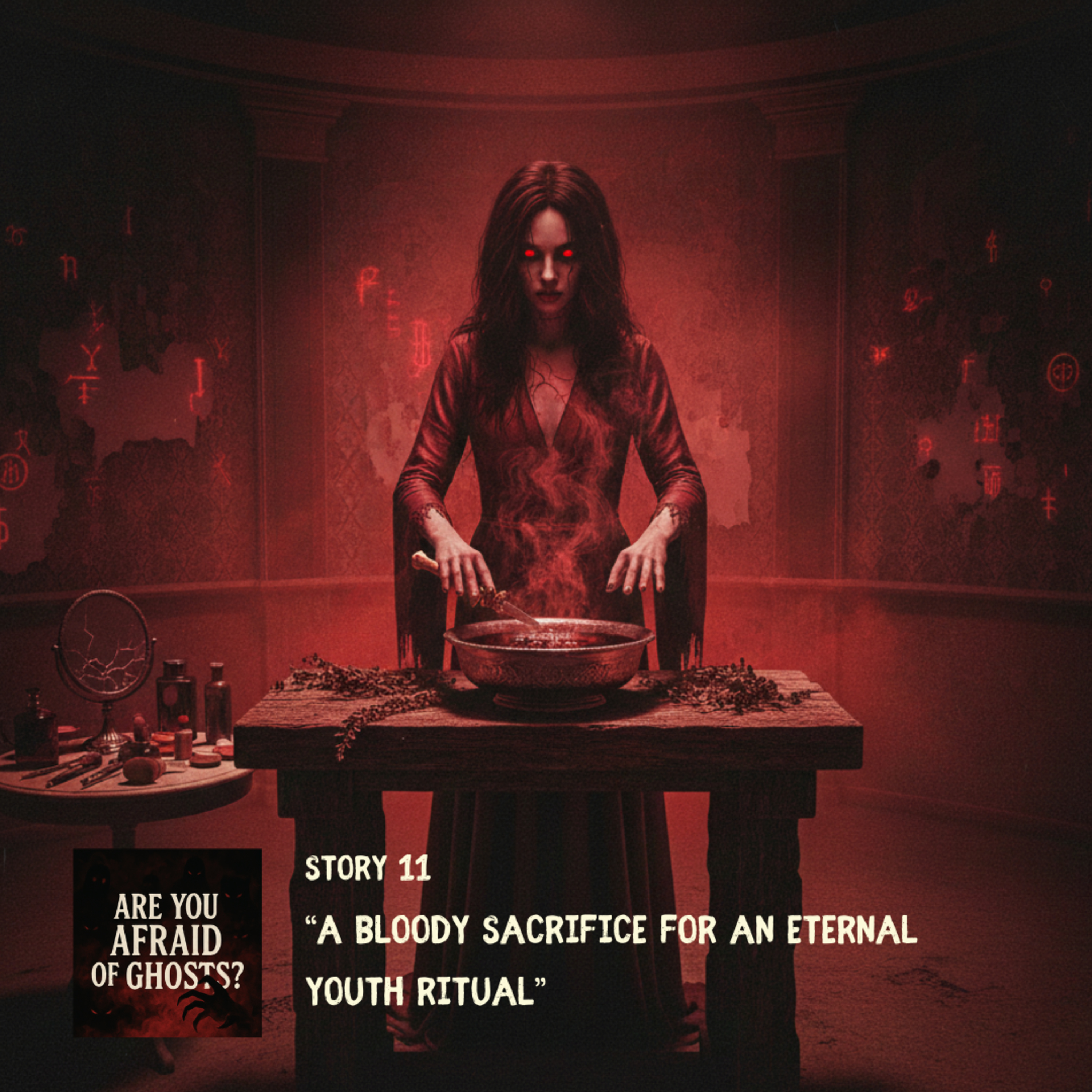 Story #11: "A bloody sacrifice for an eternal youth ritual” episode artwork