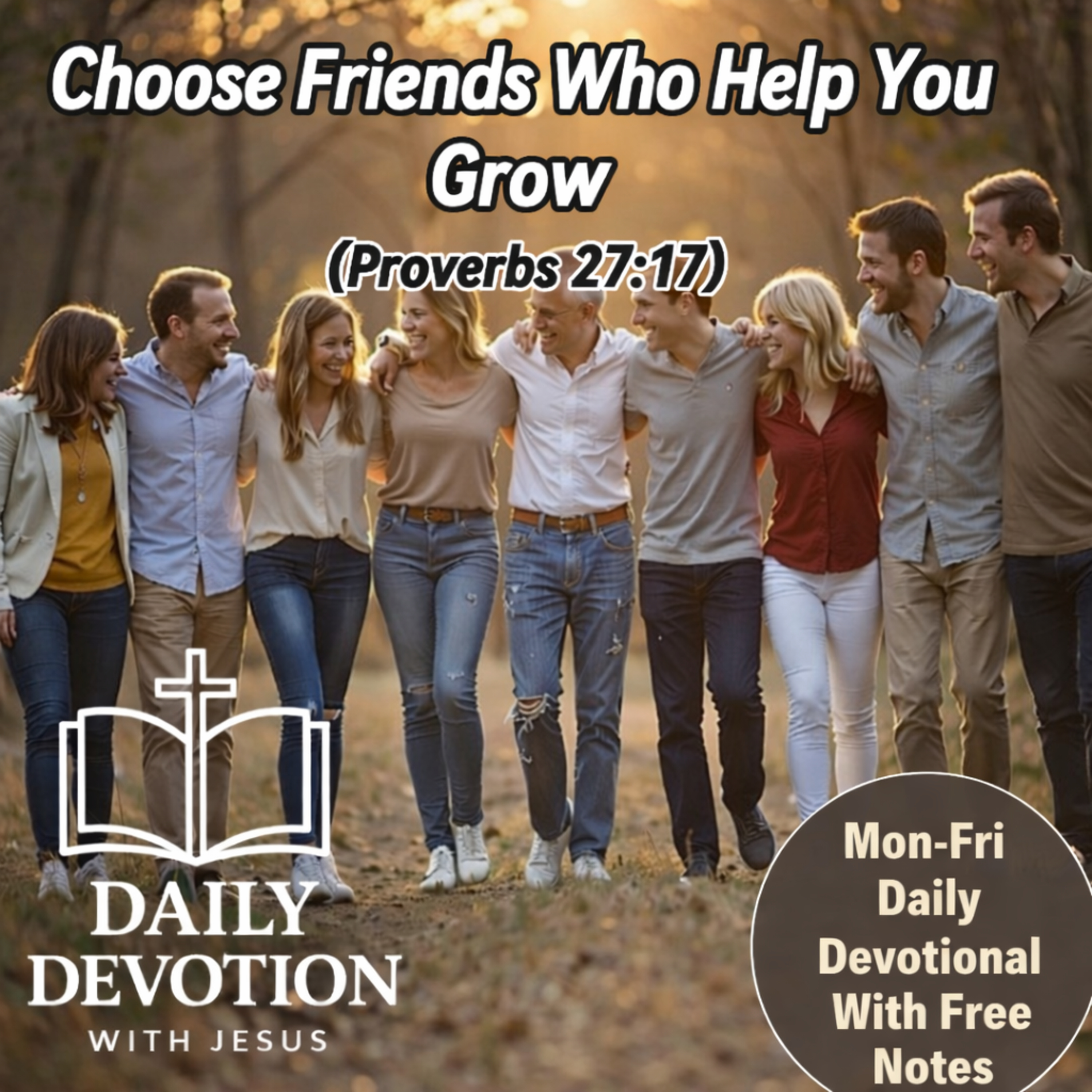 Choose Friends Who Help You Grow | Proverbs 27:17 | Daily Devotion with Jesus episode artwork