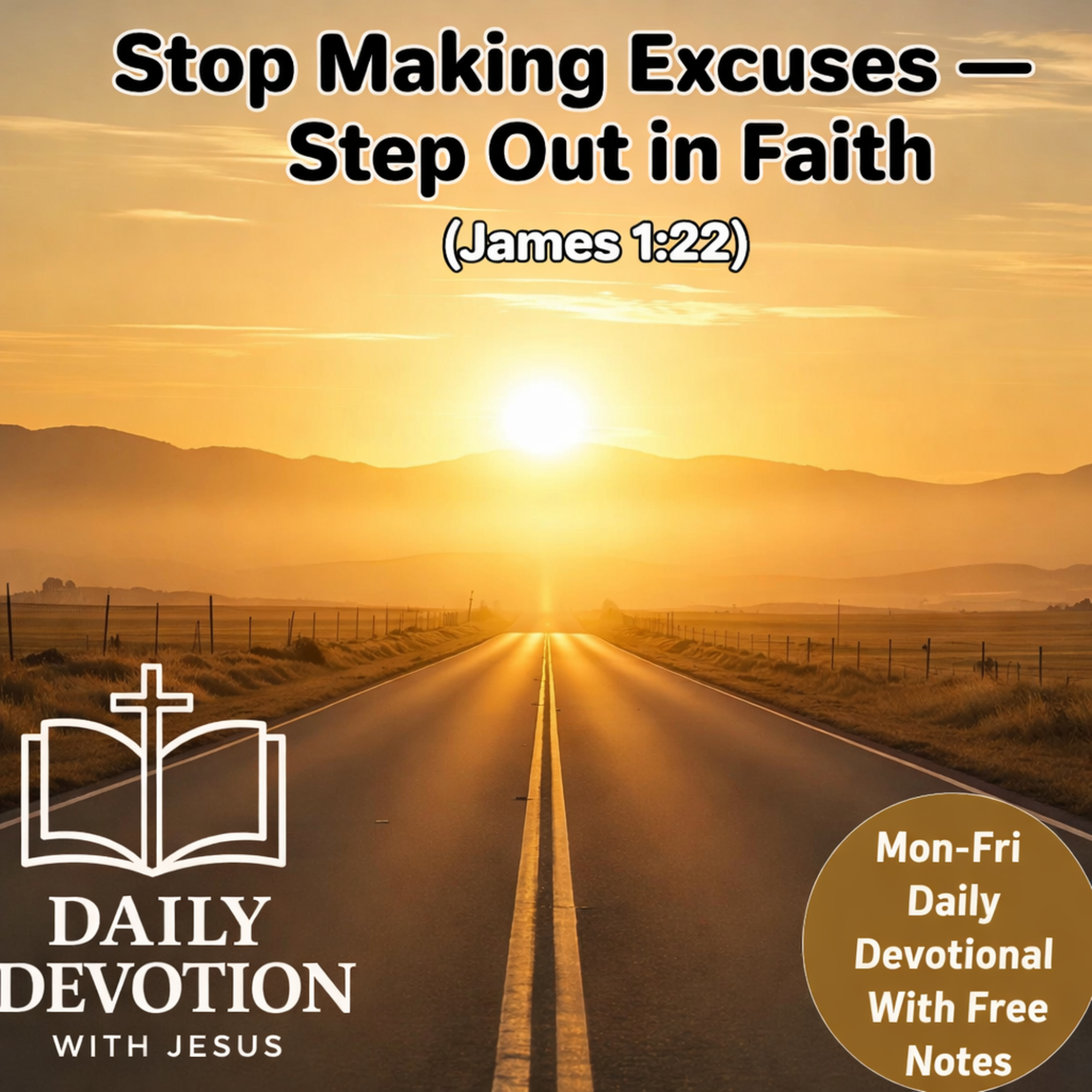 Stop Making Excuses — Step Out in Faith | James 1:22 | Daily Devotion with Jesus episode artwork