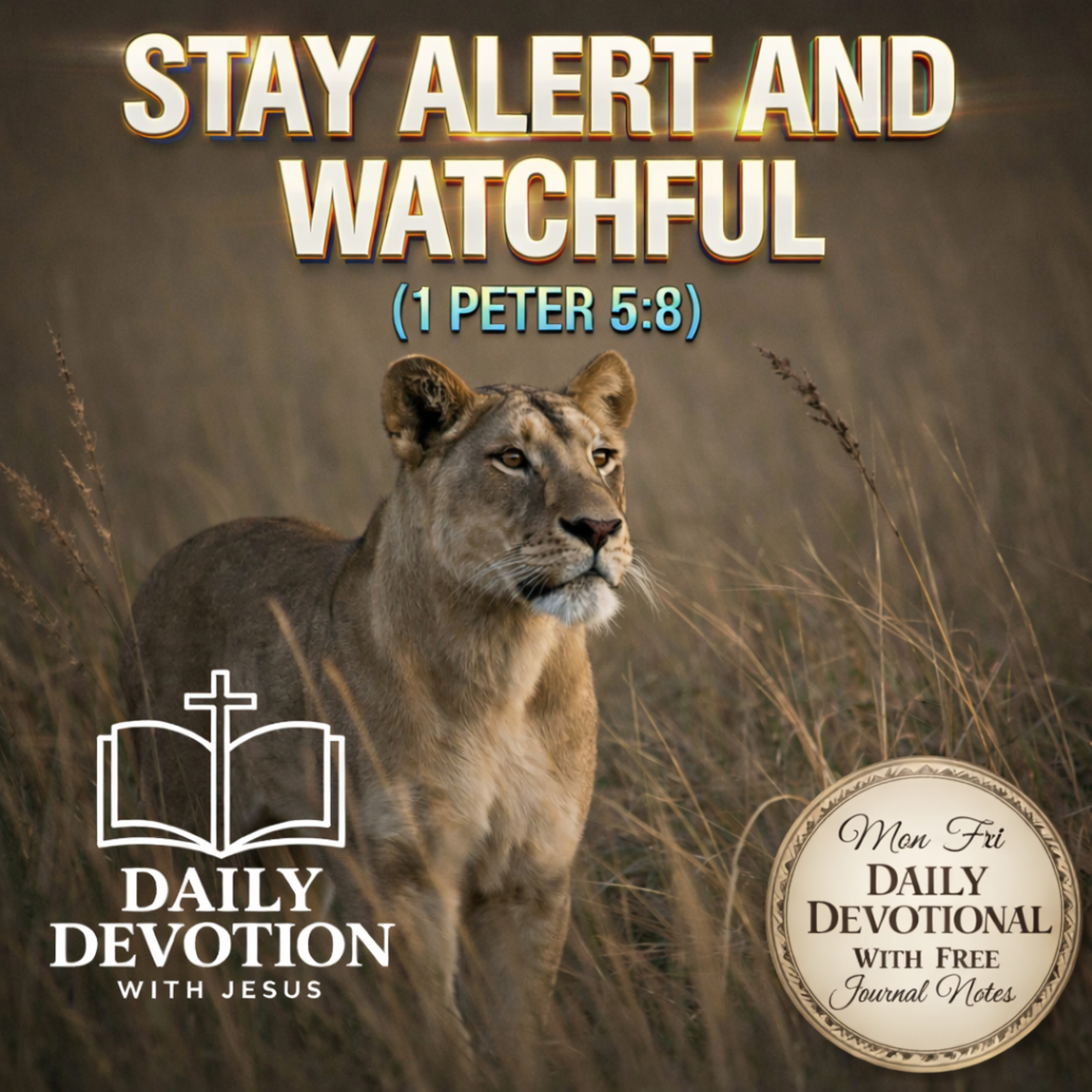 Stay Alert and Watchful | 1 Peter 5:8 | Daily Devotion with Jesus episode artwork