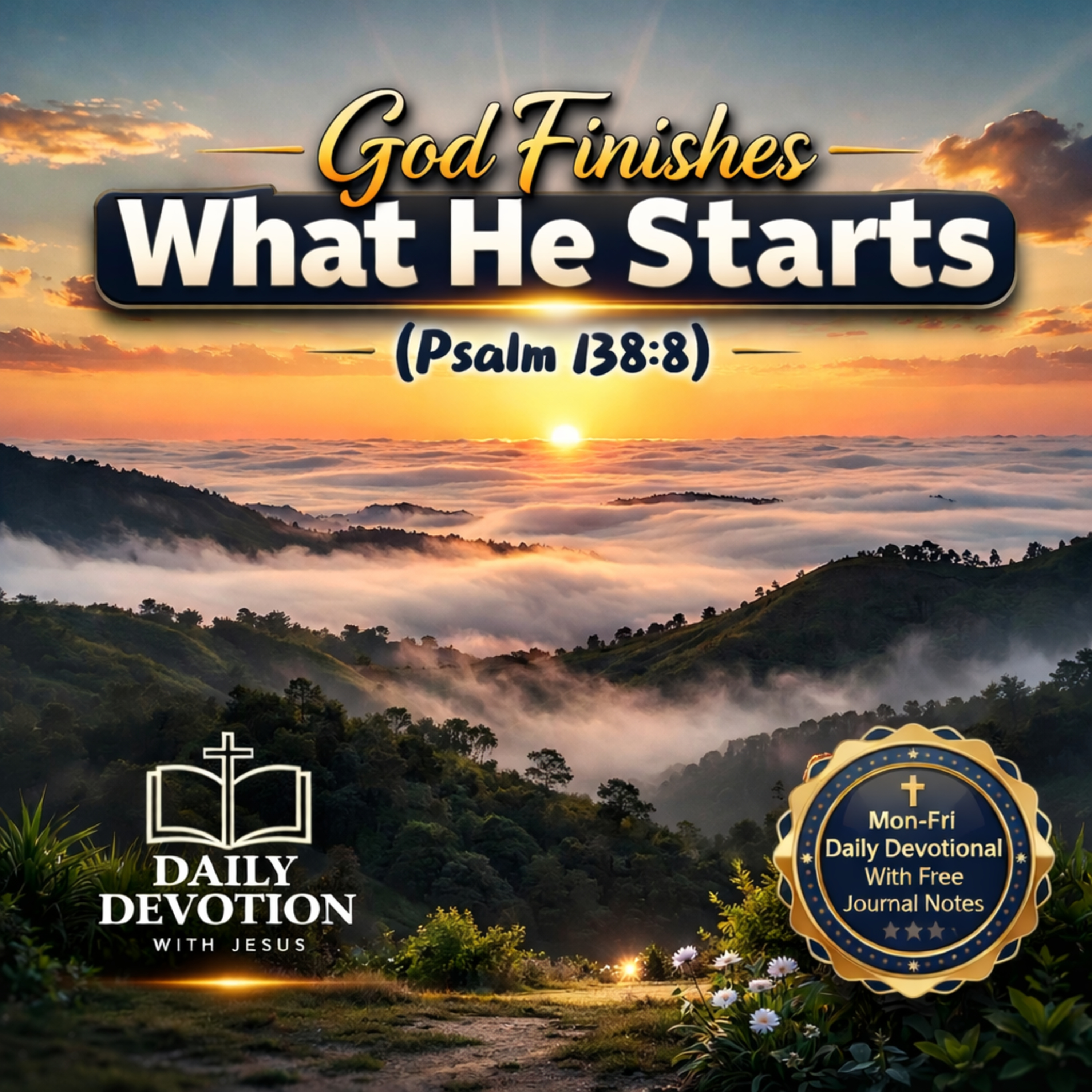 God Finishes What He Starts | Psalm 138:8 | Daily Devotion with Jesus episode artwork