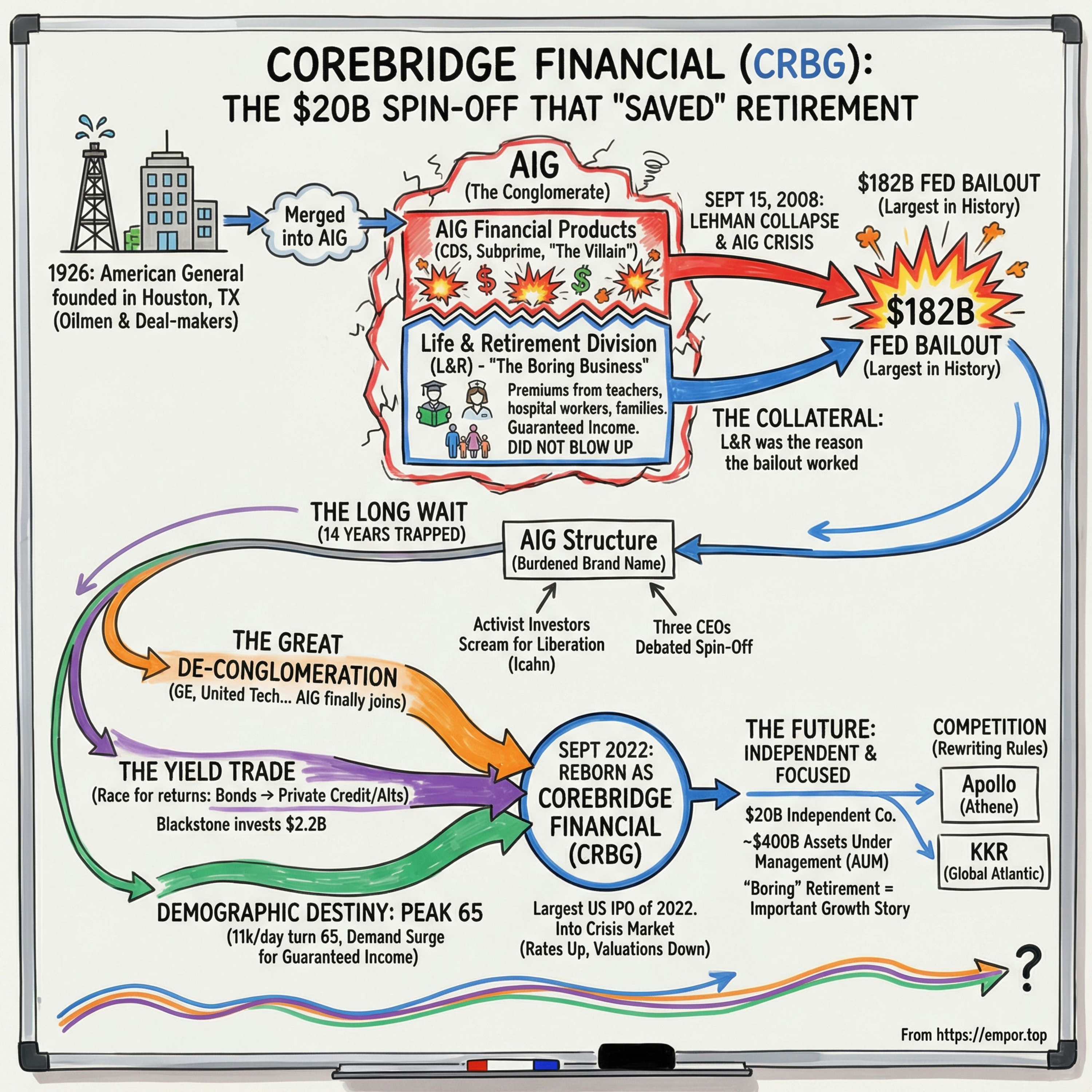 Corebridge Financial - AIG Spin-off. Retirement Giant. - $CRBG episode artwork
