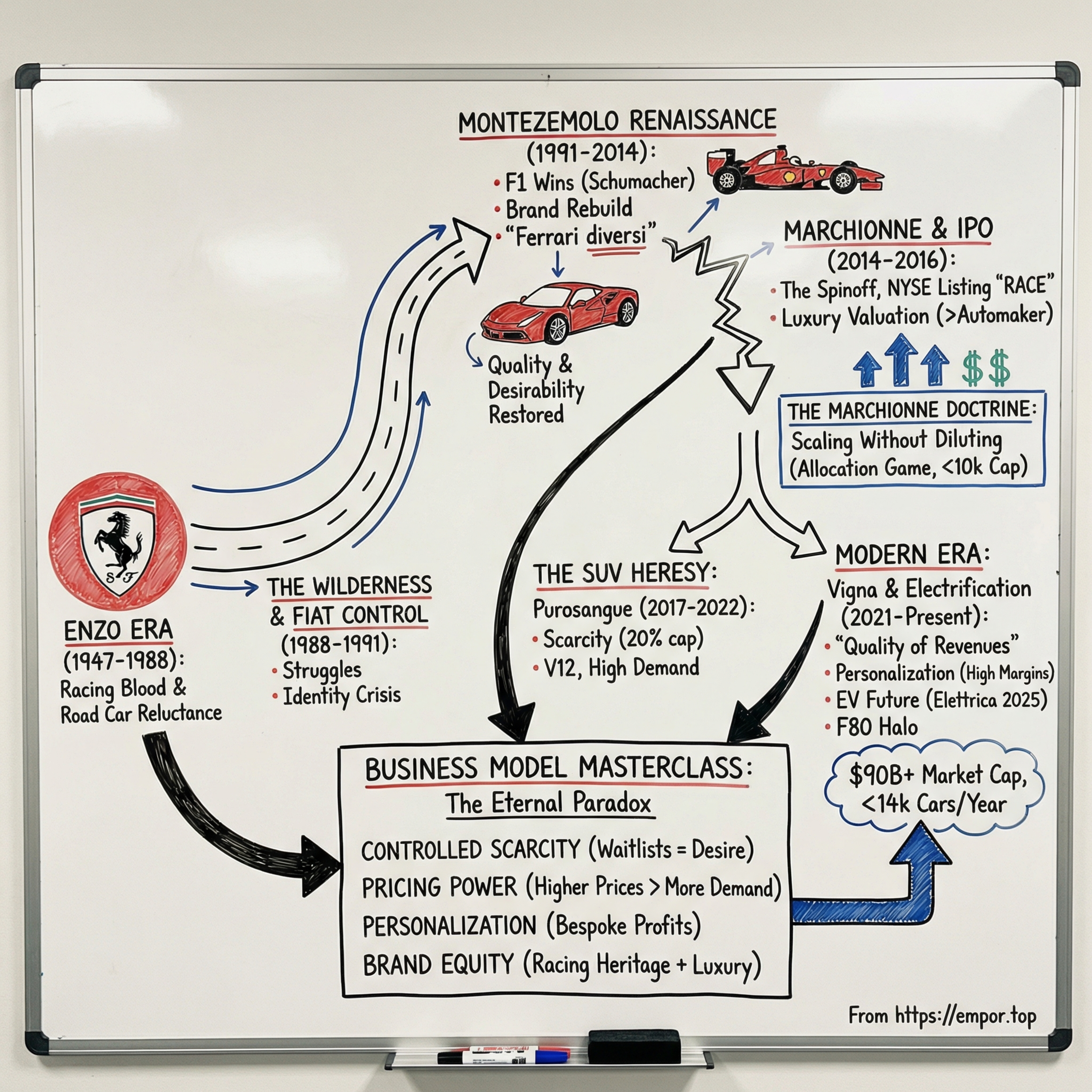 Ferrari: The Eternal Paradox of Exclusivity and Growth - $RACE episode artwork