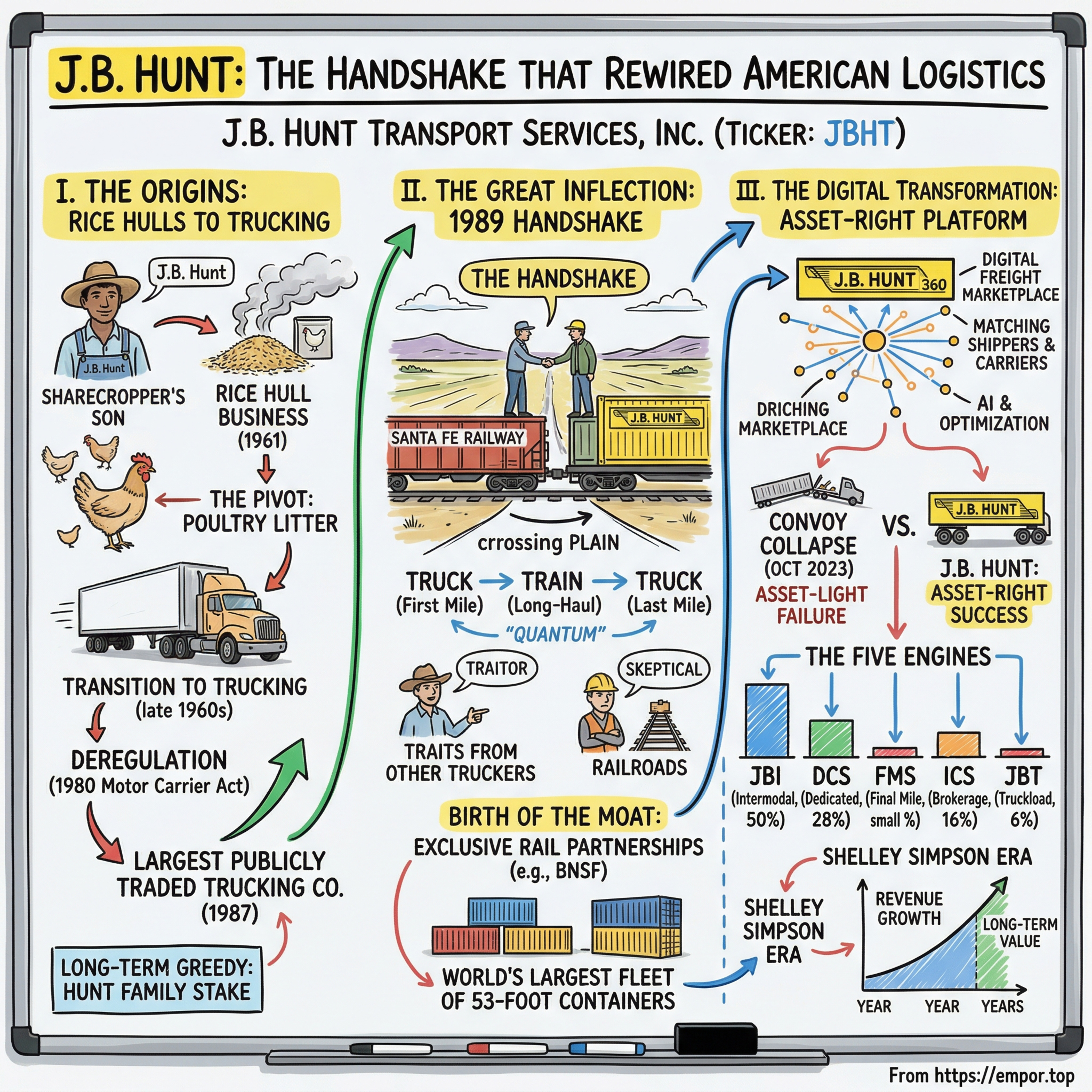 J.B. Hunt: The Handshake That Rewired American Logistics - $JBHT episode artwork